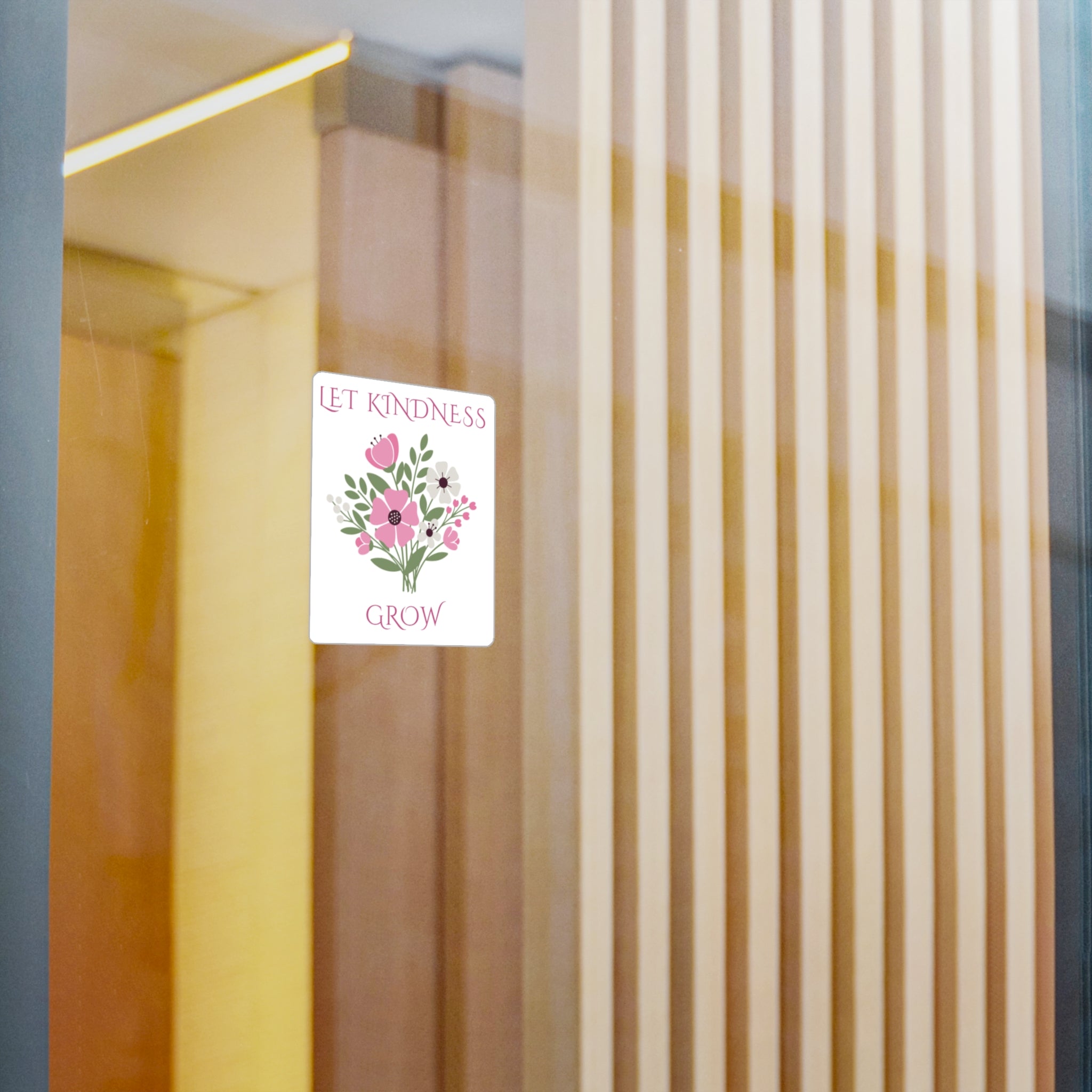 Let Kindness Grow Floral Sticker
