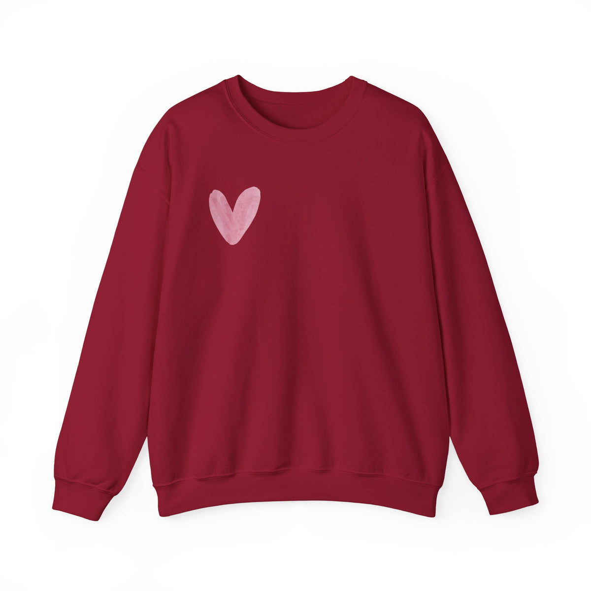 Pink Watercolor Heart Crewneck Sweatshirt