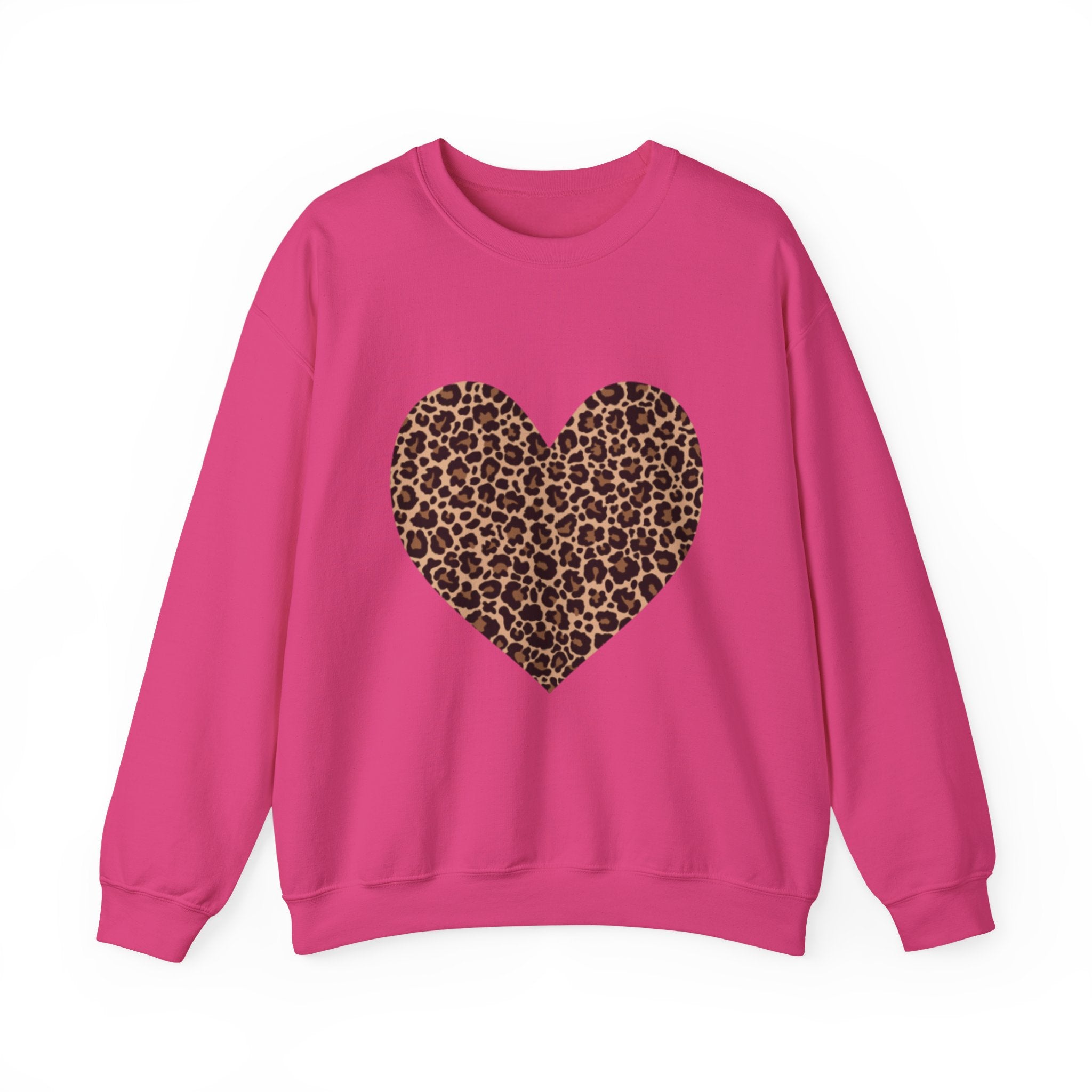 Leopard Heart Crewneck Sweatshirt