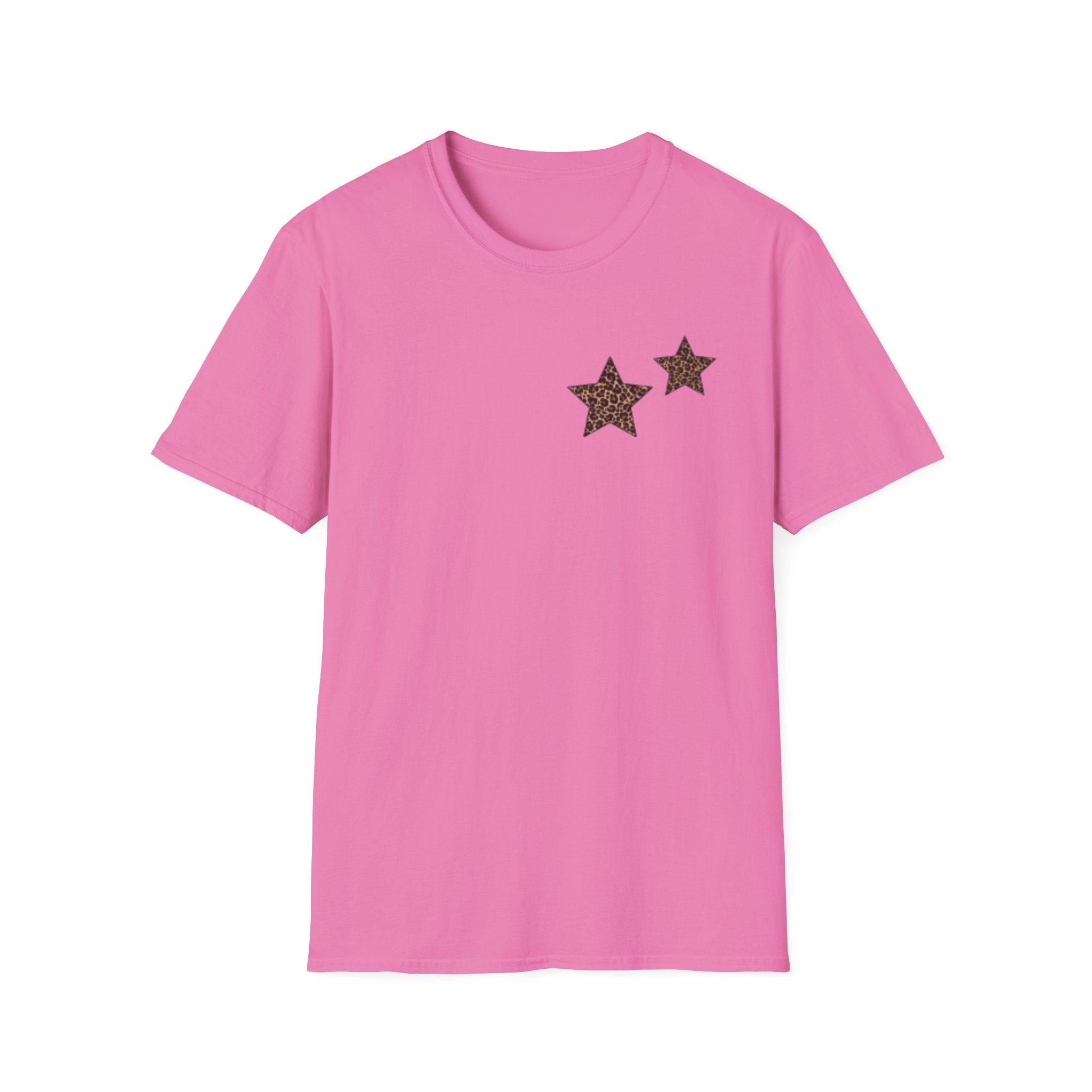 Leopard Star T‑Shirt — Animal Print Stars Graphic Tee