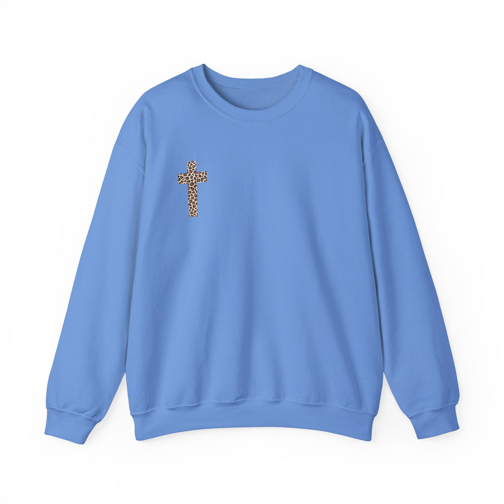 Leopard Cross Crewneck Sweatshirt