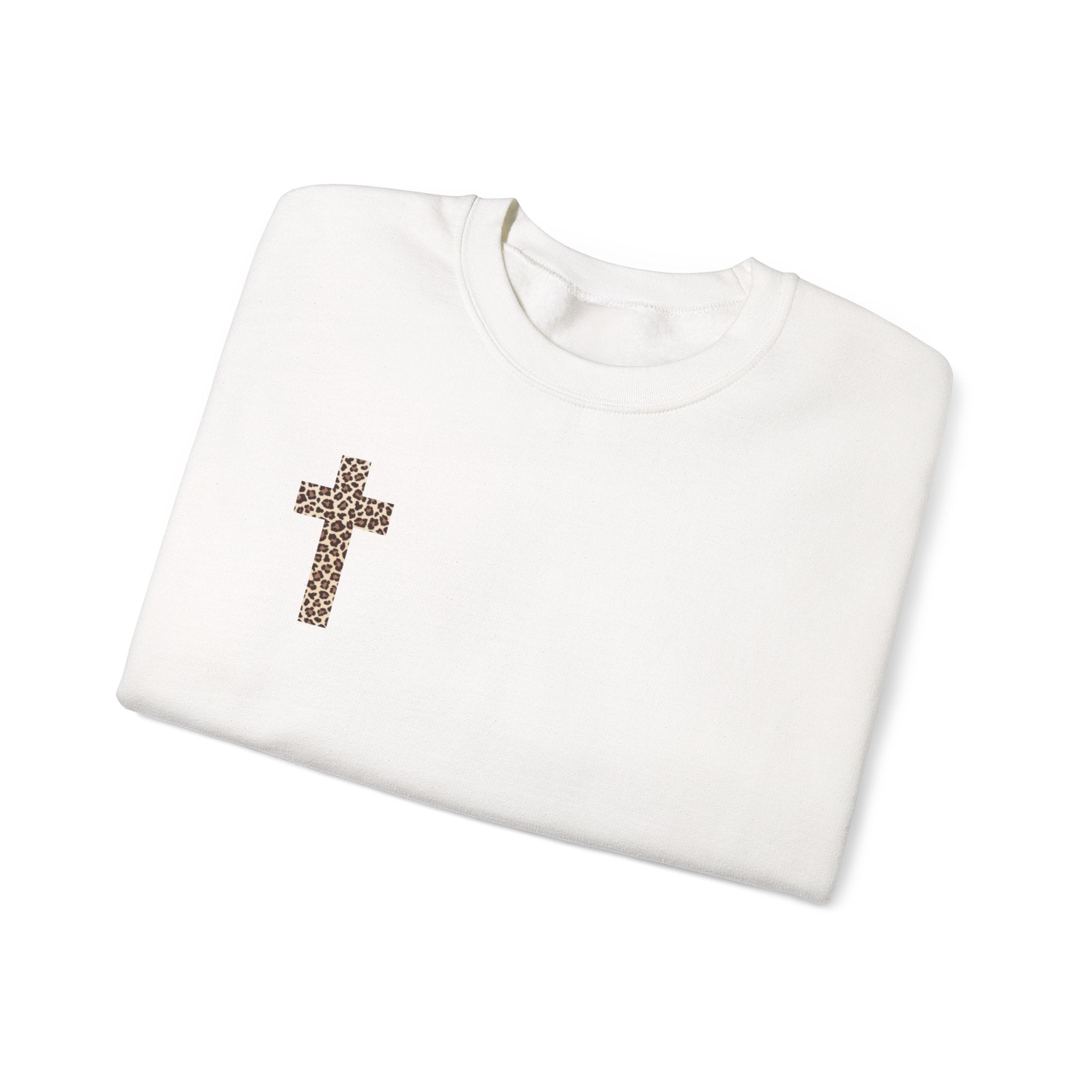 Leopard Cross Crewneck Sweatshirt