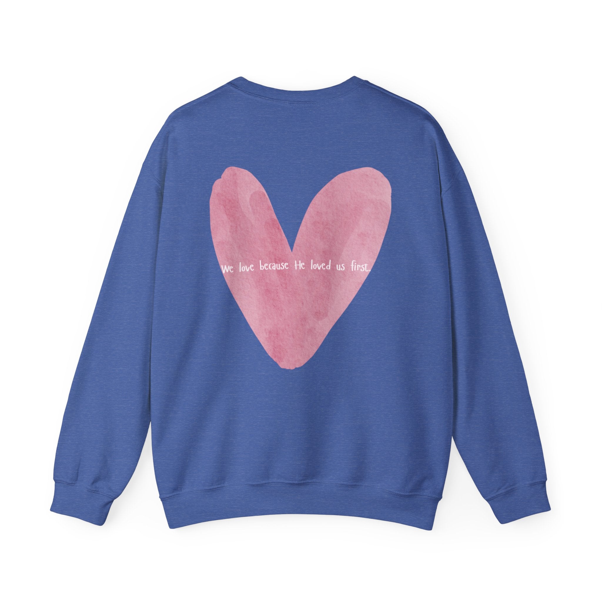 Pink Watercolor Heart Crewneck Sweatshirt