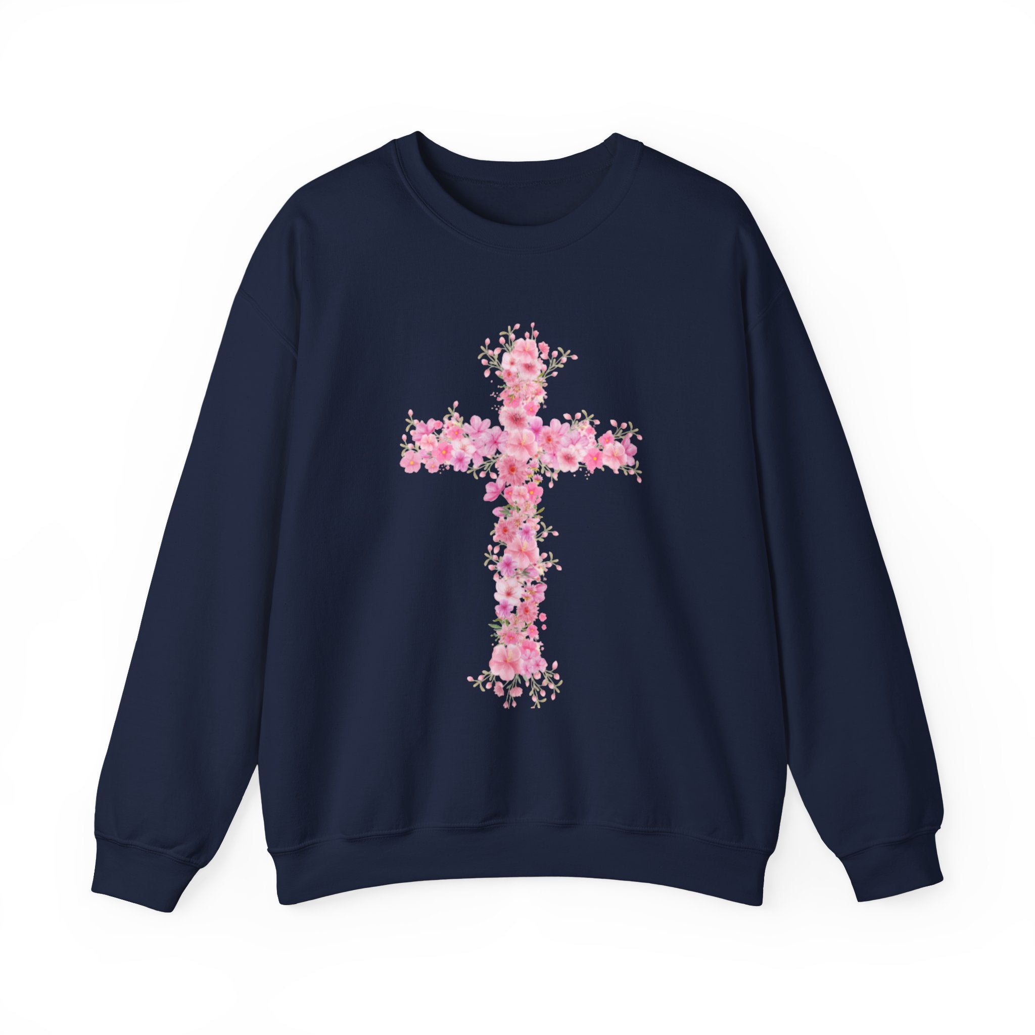 Flower Cross Crewneck Sweatshirt