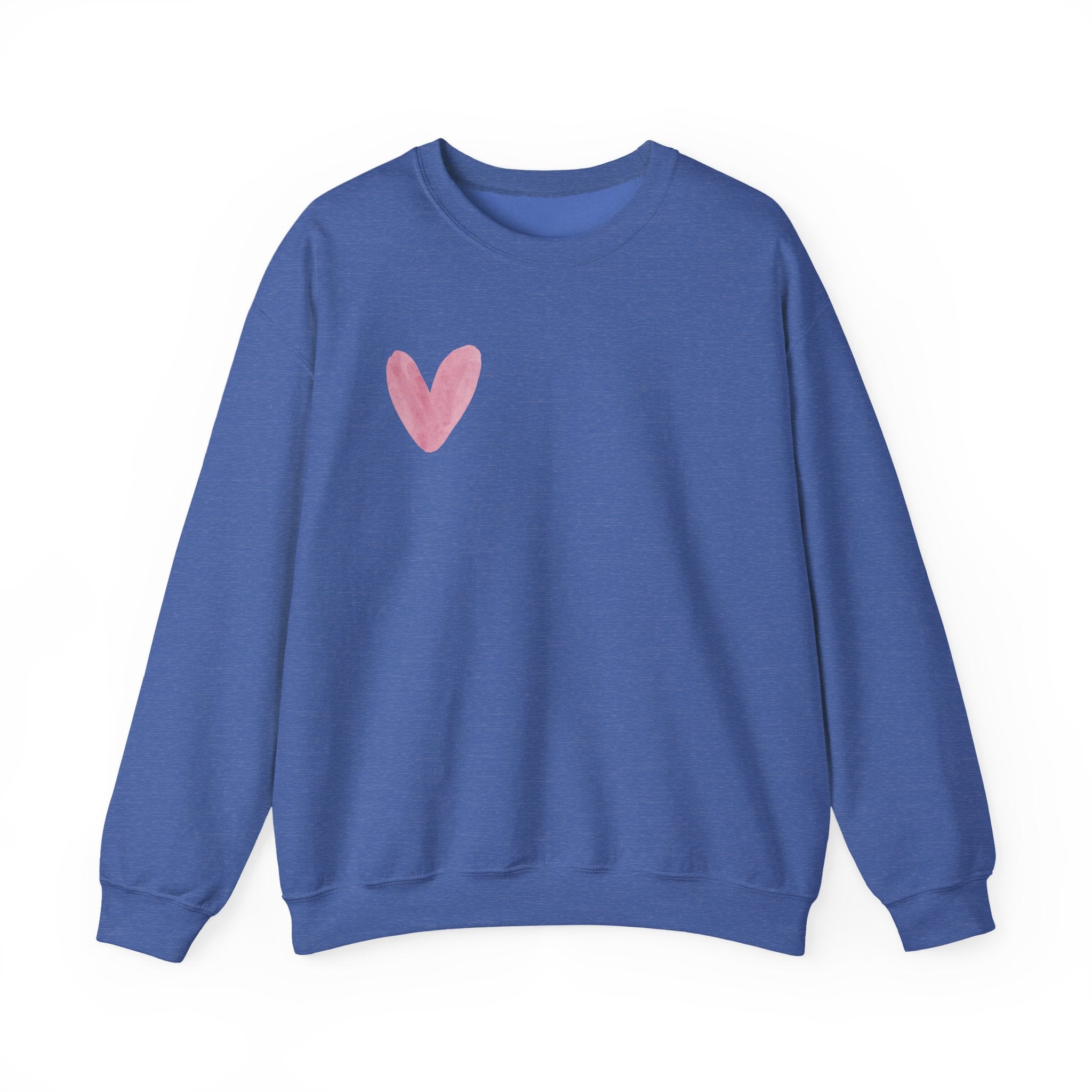 Pink Watercolor Heart Crewneck Sweatshirt