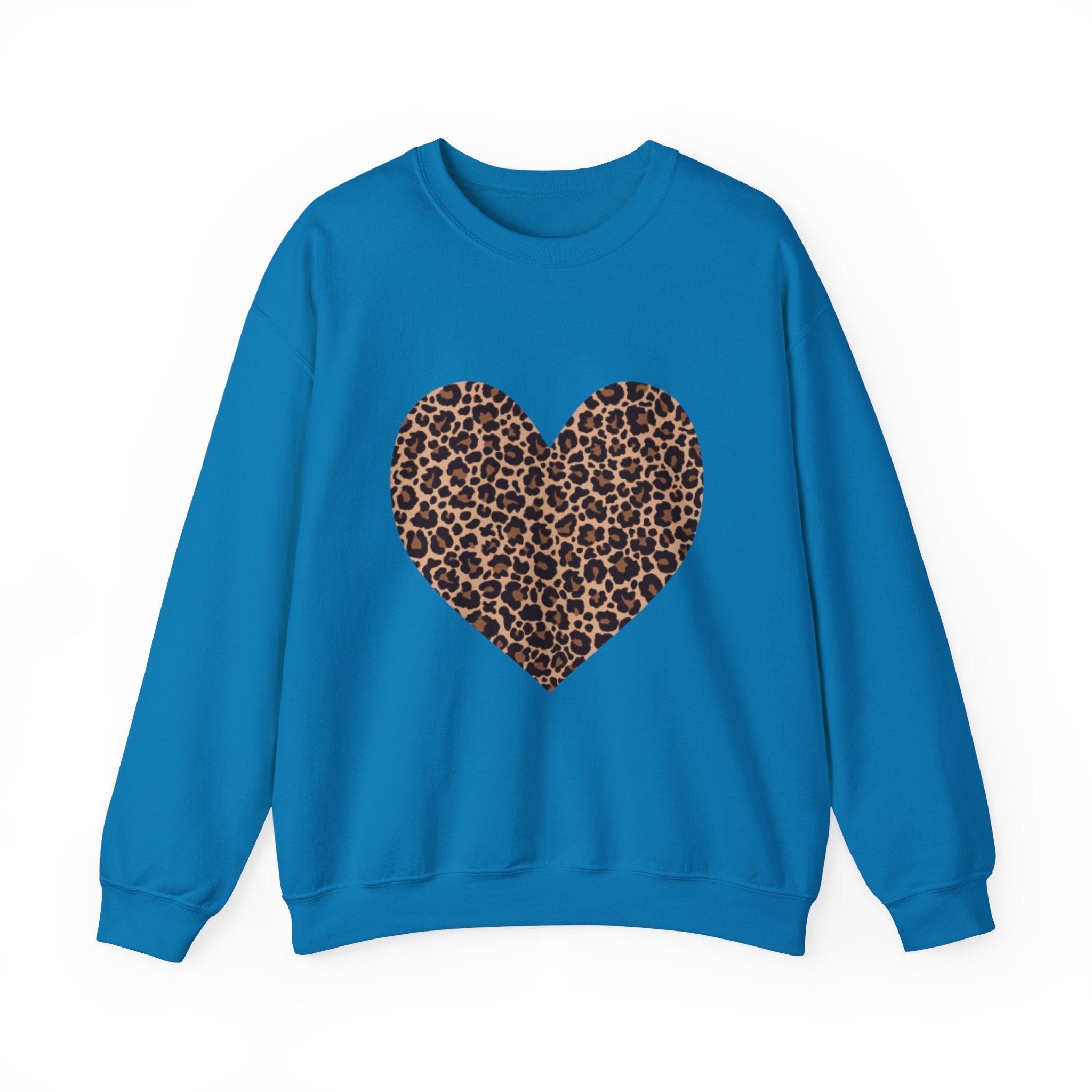 Leopard Heart Crewneck Sweatshirt