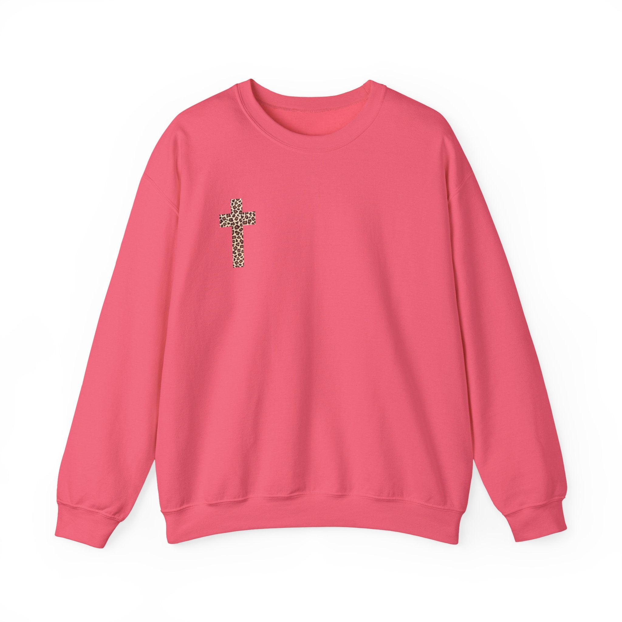 Leopard Cross Crewneck Sweatshirt
