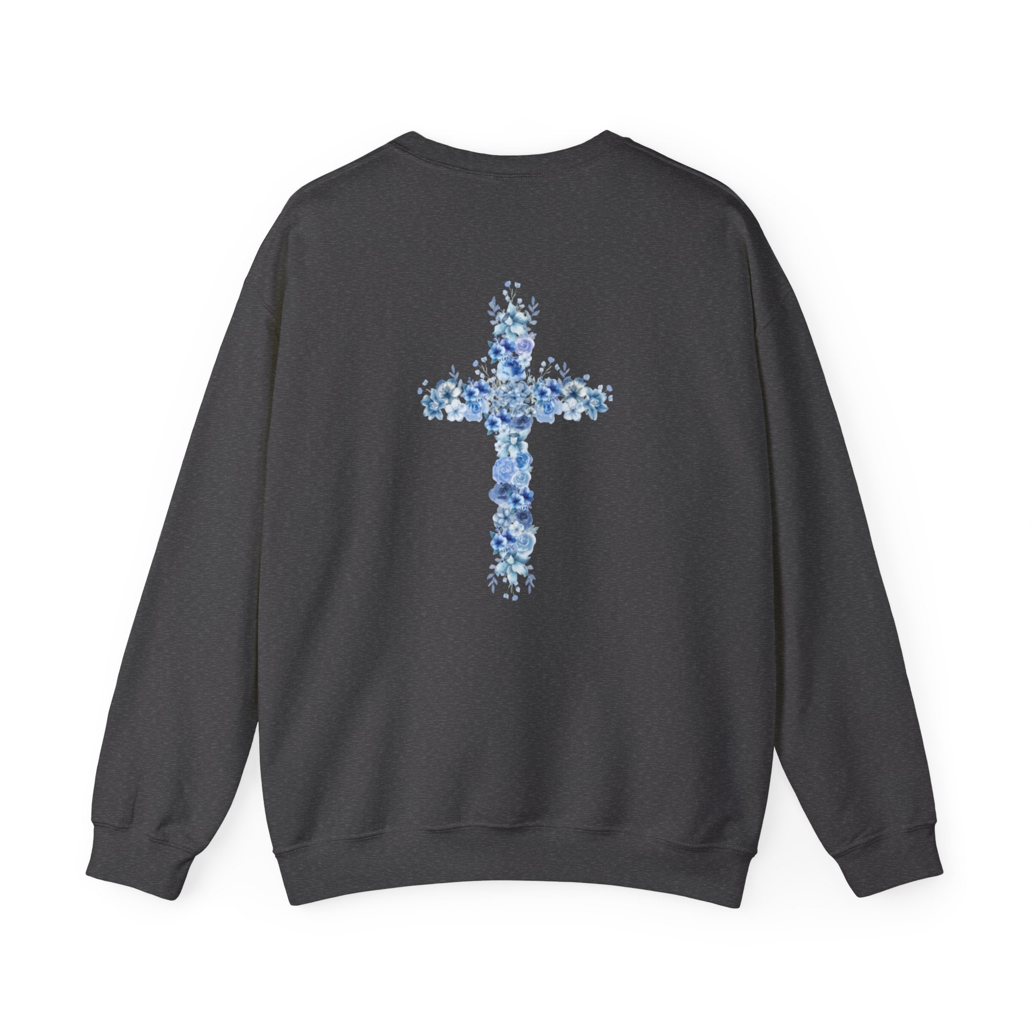 Blue Floral Cross Sweatshirt