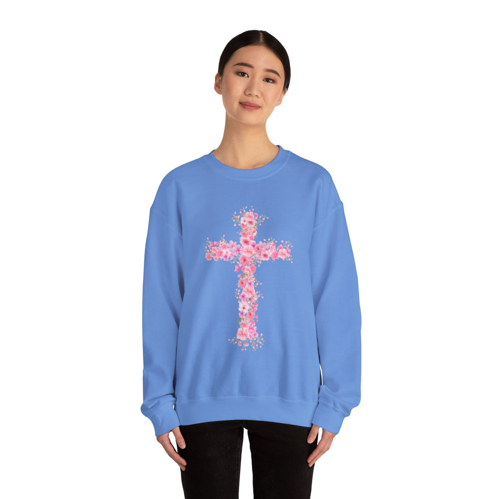 Flower Cross Crewneck Sweatshirt