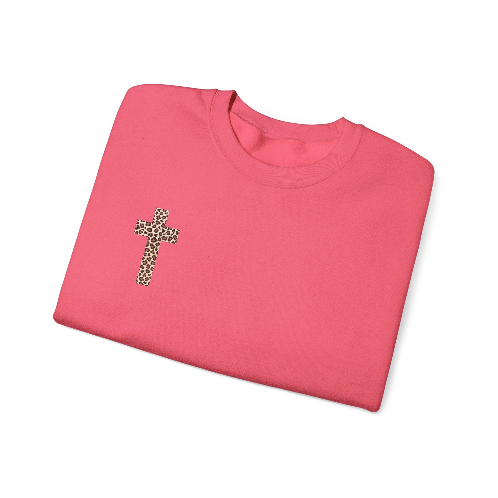 Leopard Cross Crewneck Sweatshirt