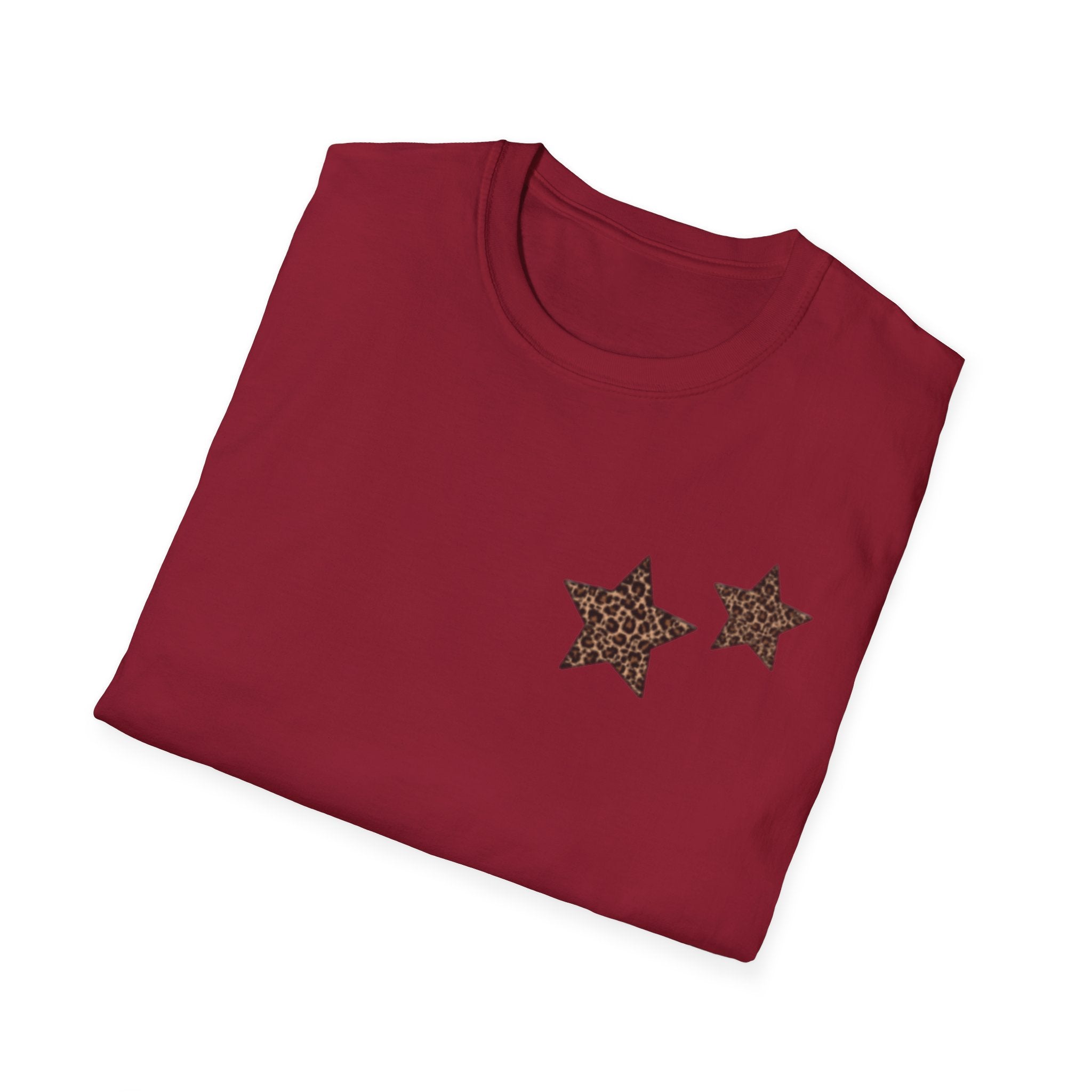 Leopard Star T‑Shirt — Animal Print Stars Graphic Tee