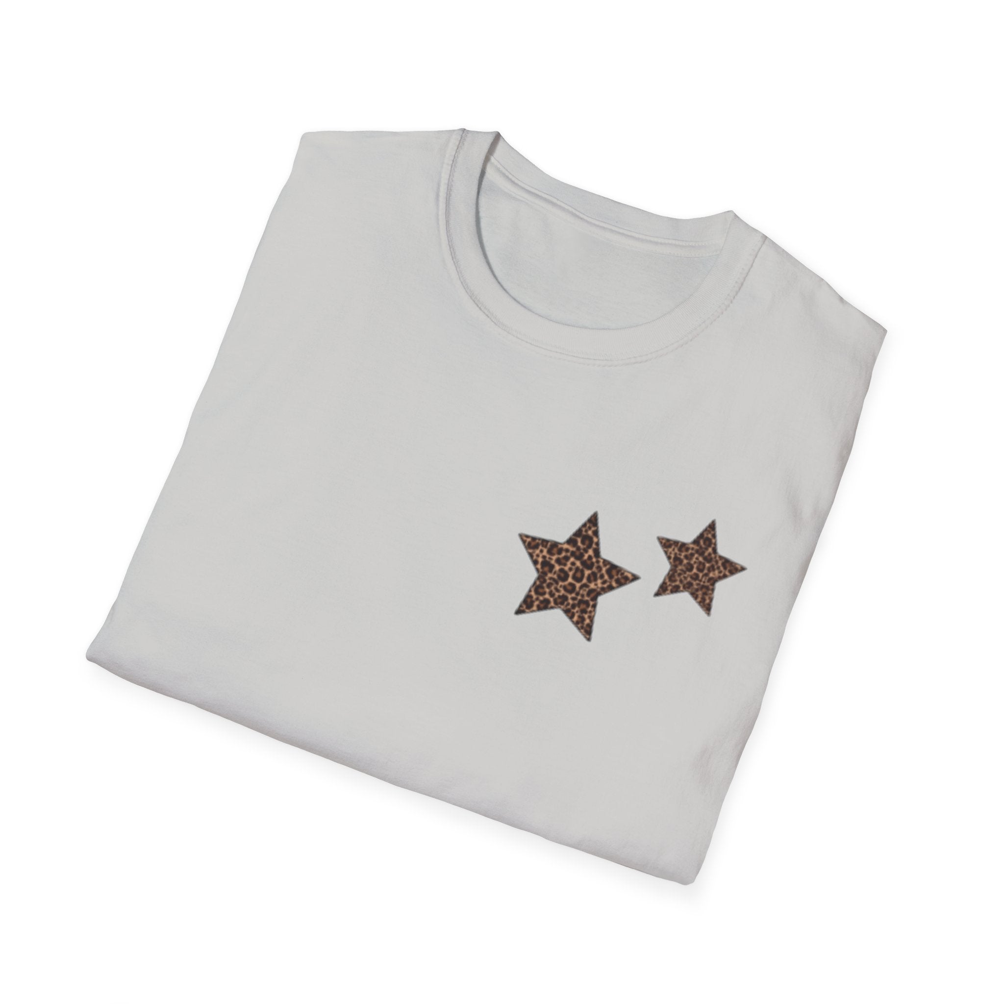 Leopard Star T‑Shirt — Animal Print Stars Graphic Tee