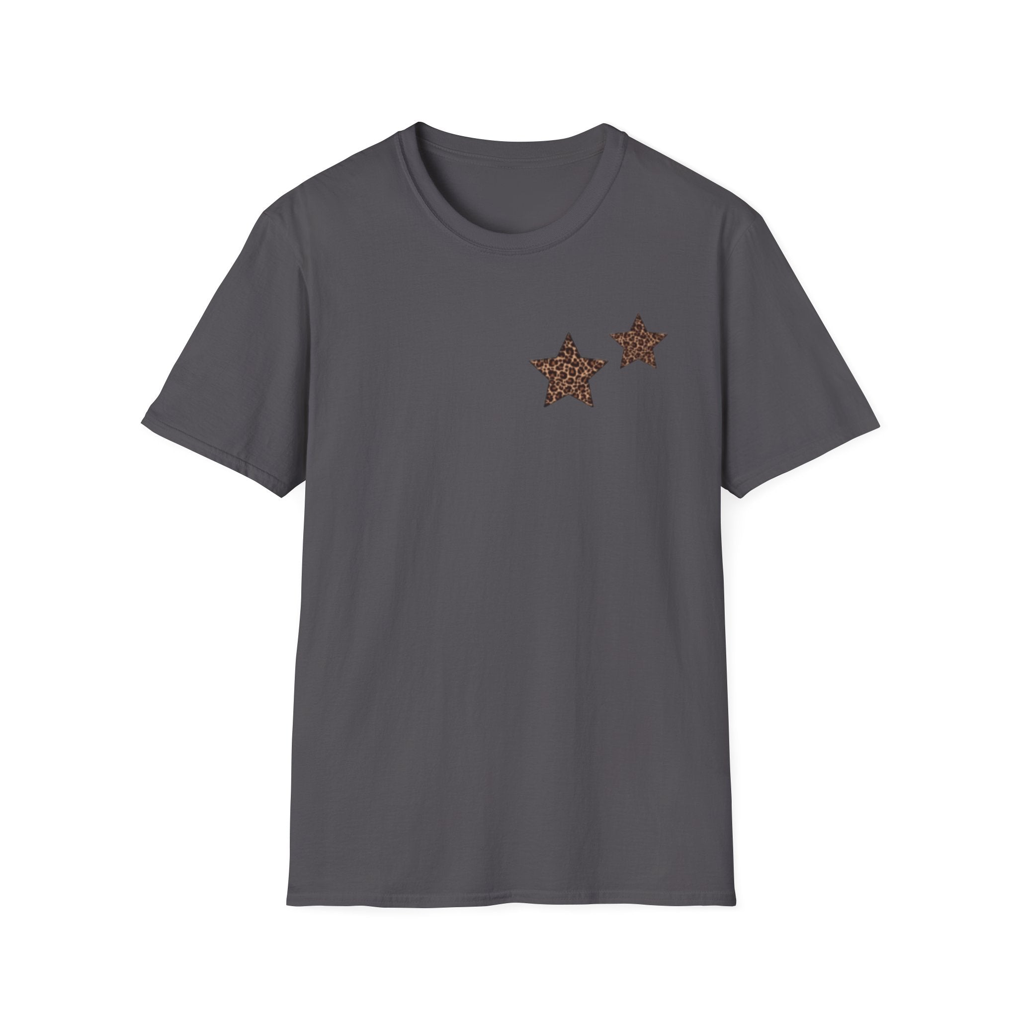 Leopard Star T‑Shirt — Animal Print Stars Graphic Tee