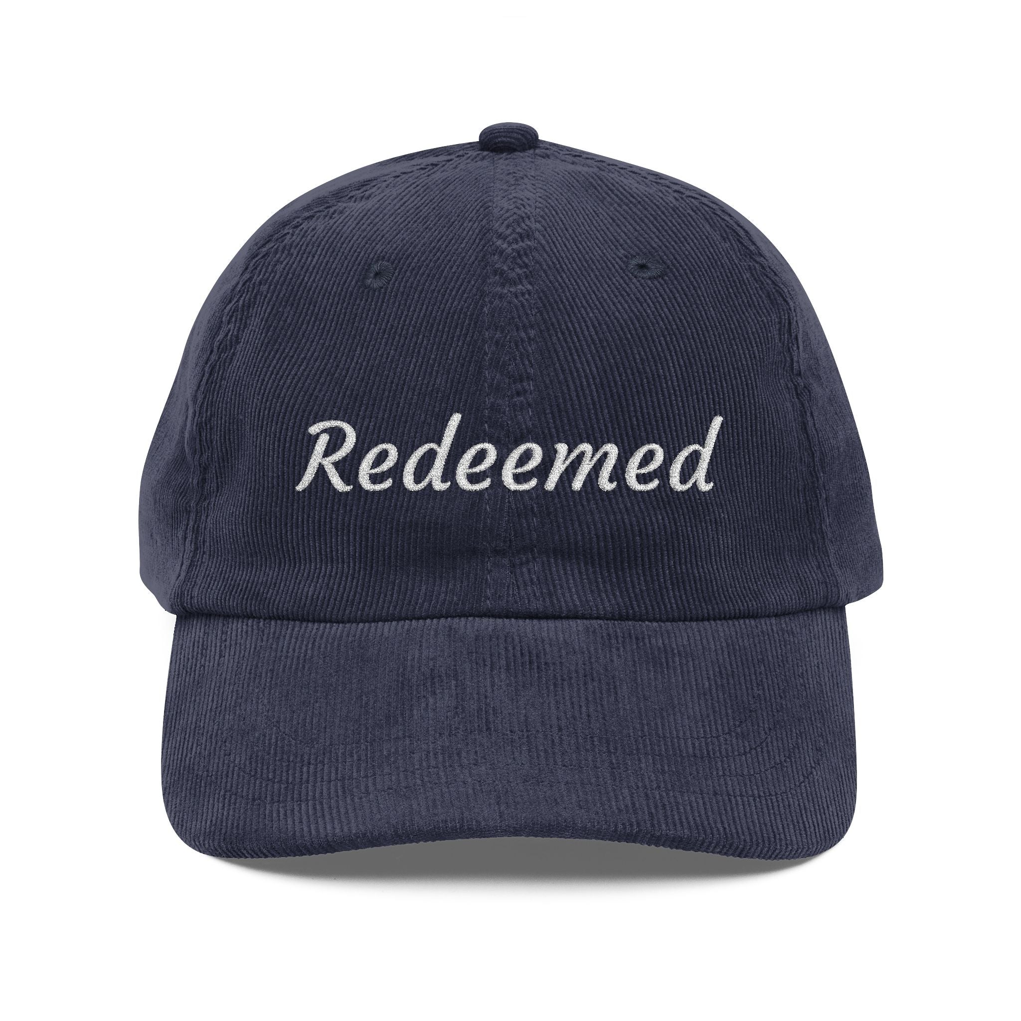 Redeemed Embroidered Corduroy Cap