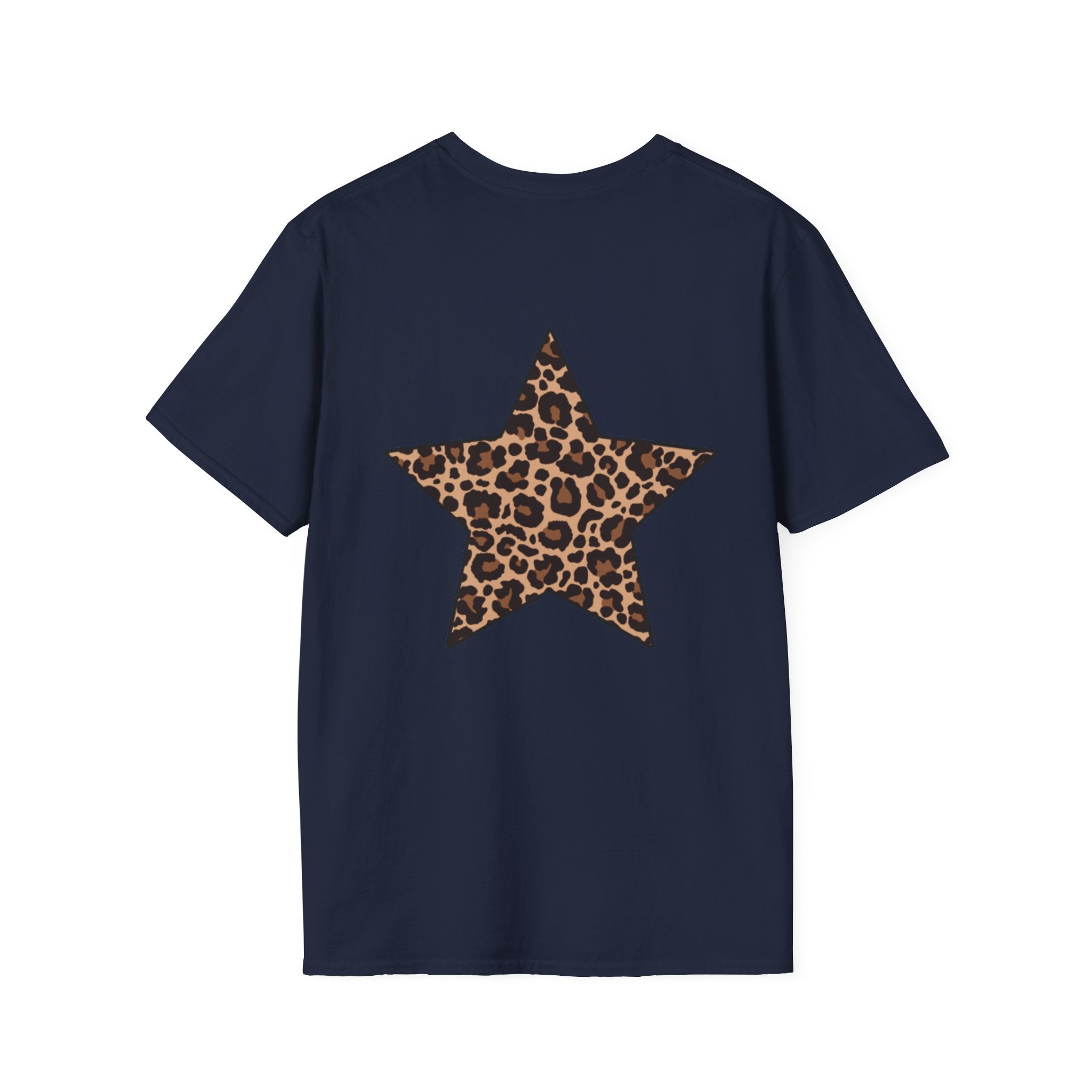 Leopard Star T‑Shirt — Animal Print Stars Graphic Tee