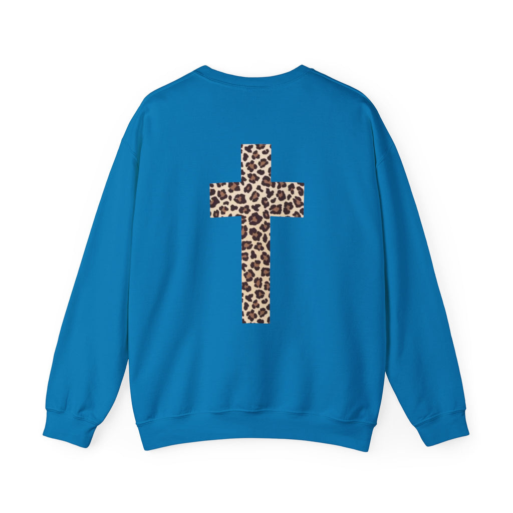 Leopard Cross Crewneck Sweatshirt