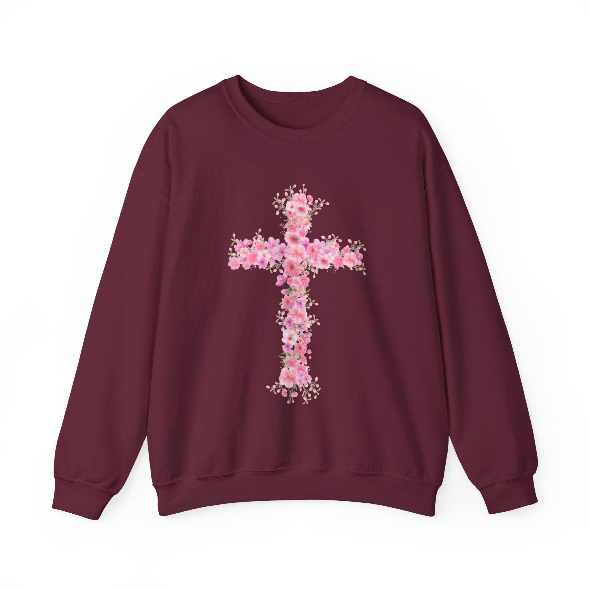 Flower Cross Crewneck Sweatshirt