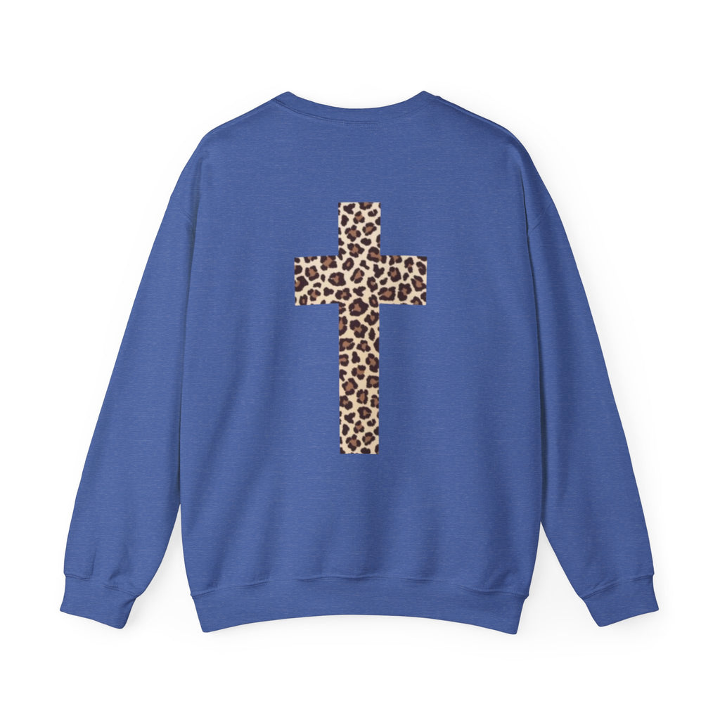 Leopard Cross Crewneck Sweatshirt