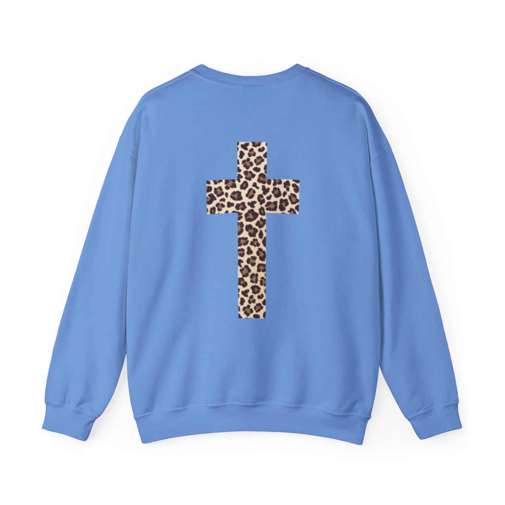 Leopard Cross Crewneck Sweatshirt