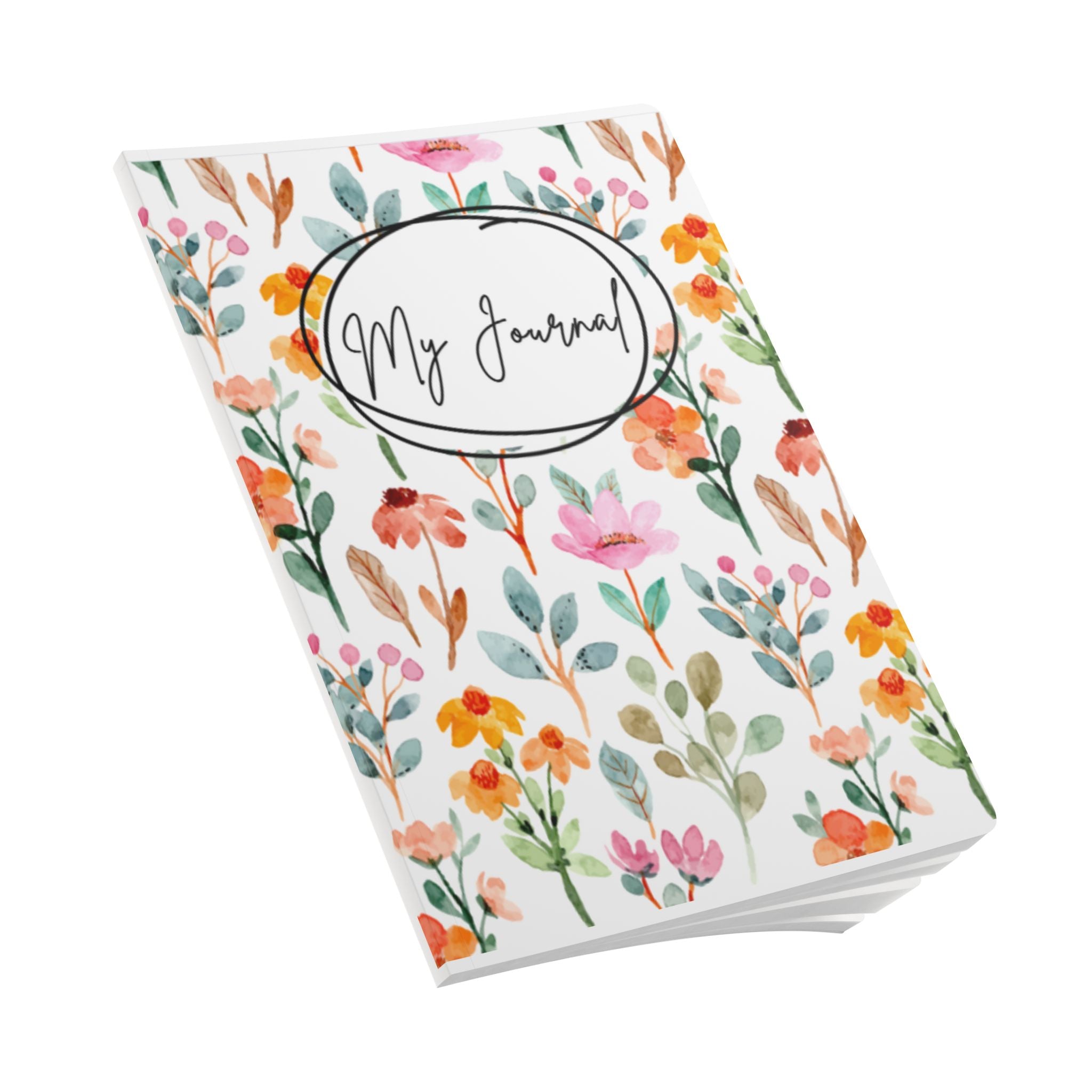 Floral Watercolor "My Journal" Softcover Journal