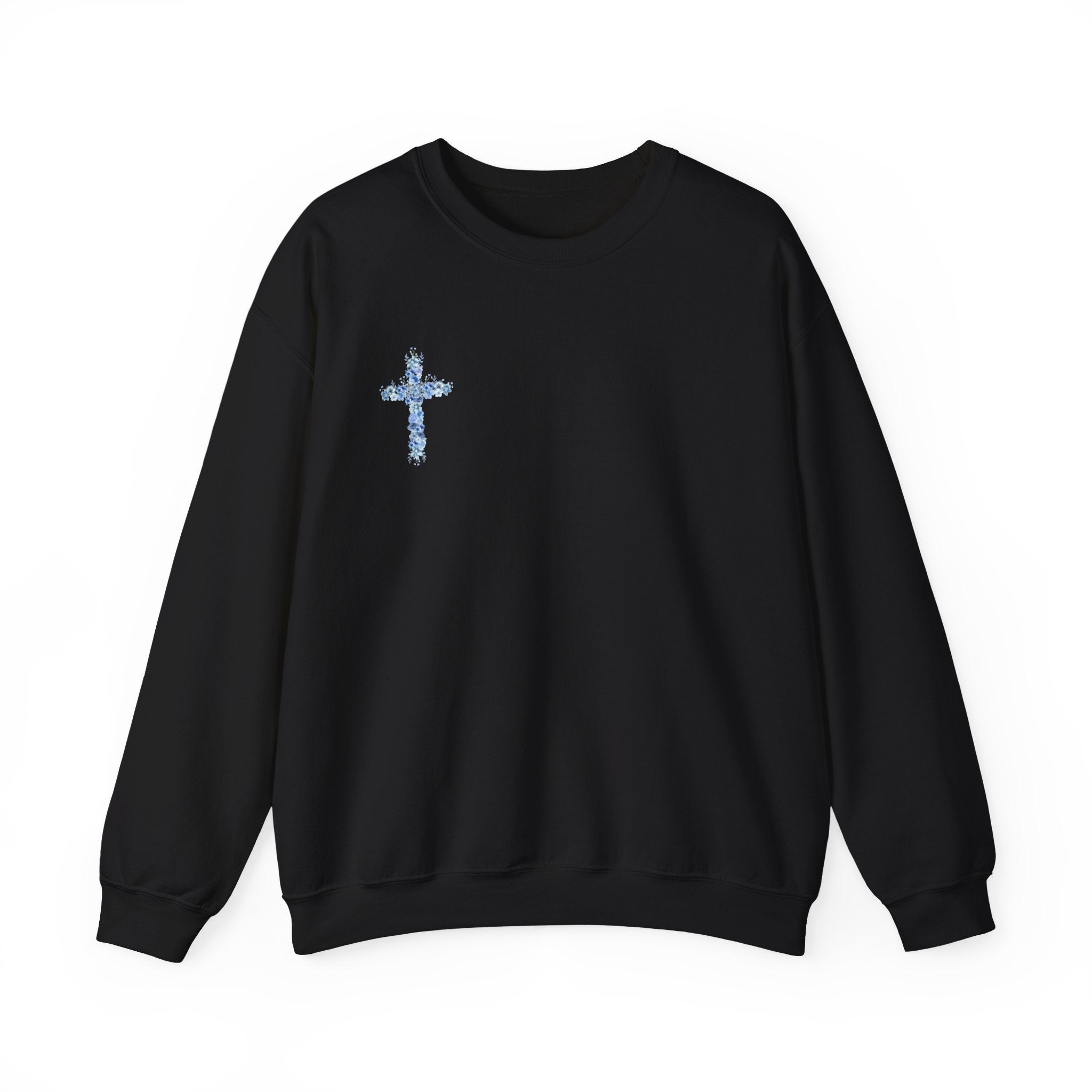 Blue Floral Cross Sweatshirt