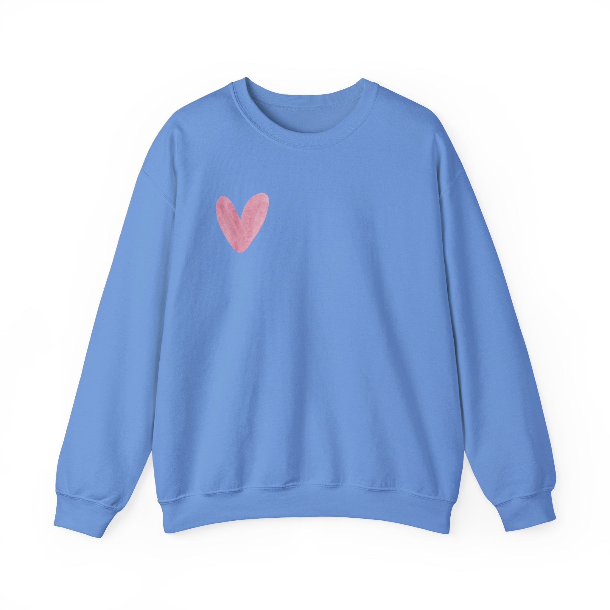 Pink Watercolor Heart Crewneck Sweatshirt