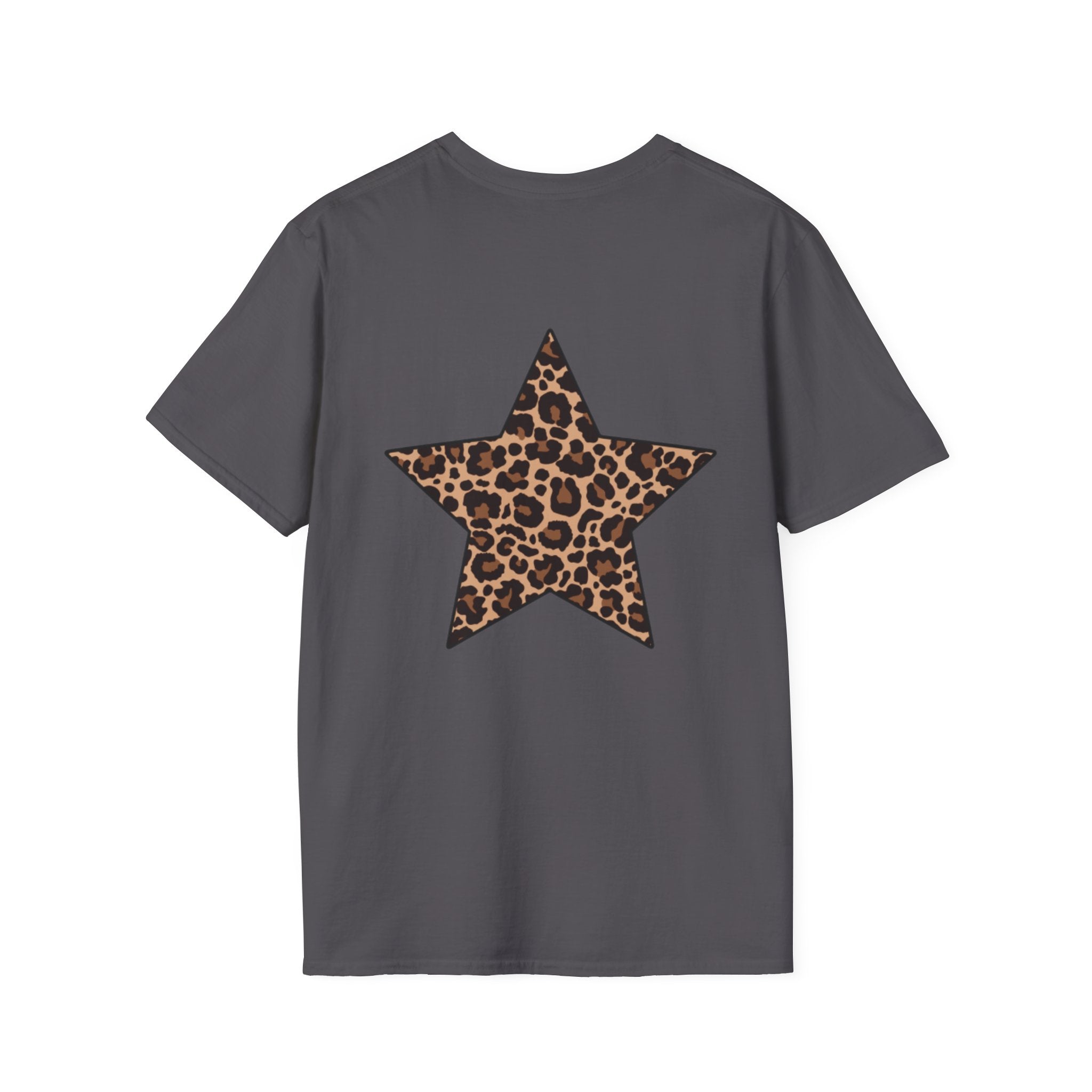 Leopard Star T‑Shirt — Animal Print Stars Graphic Tee