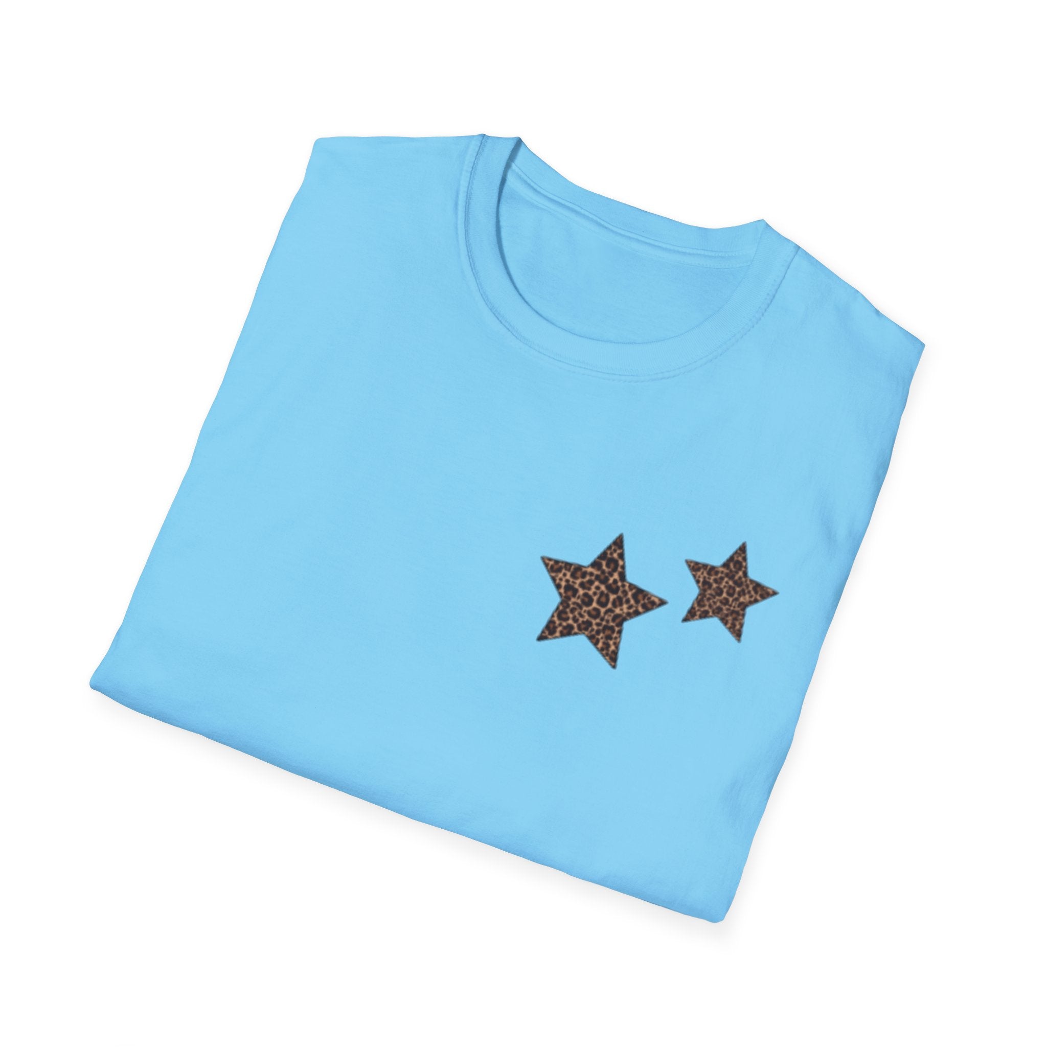 Leopard Star T‑Shirt — Animal Print Stars Graphic Tee