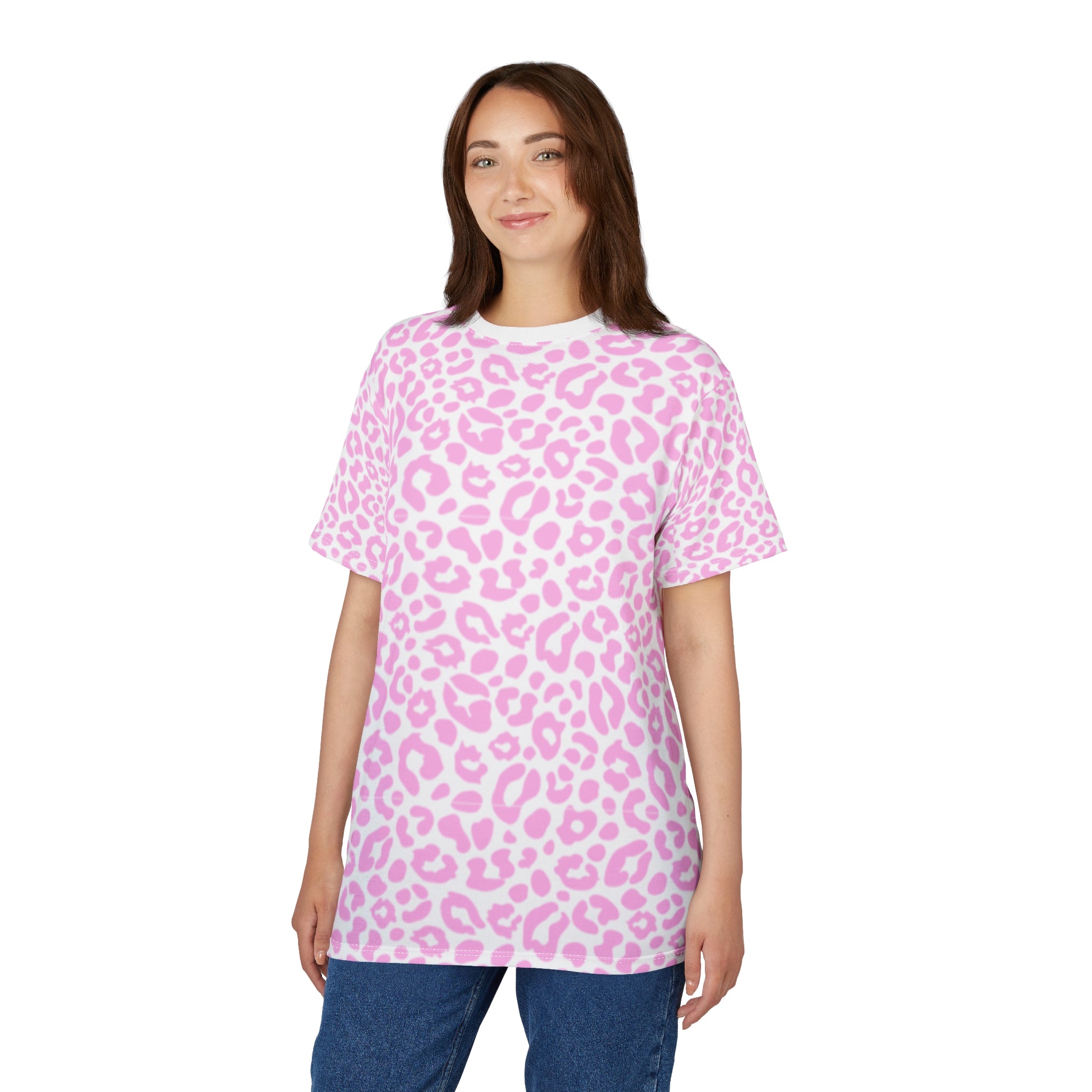 Pink Leopard Print All-Over Tee