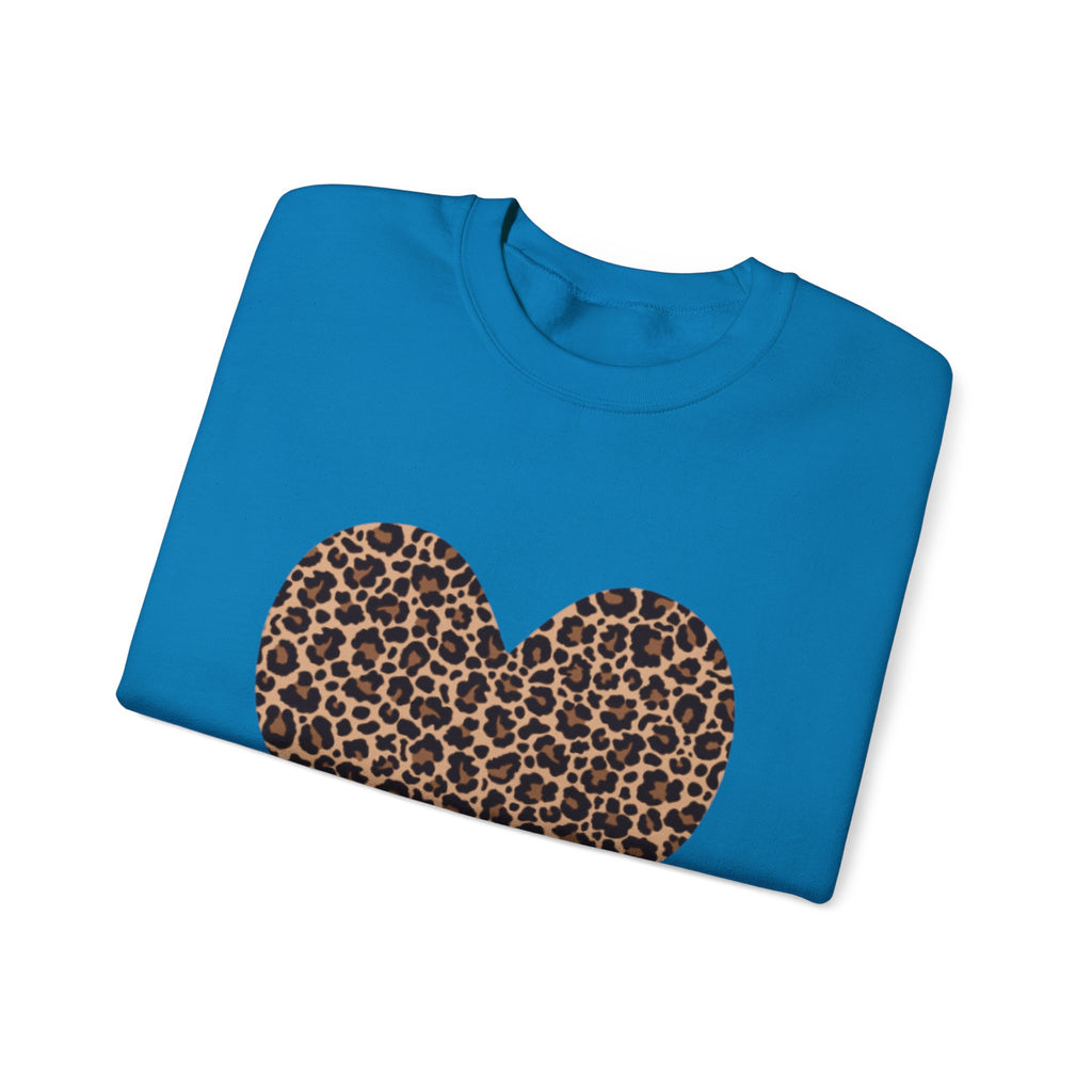 Leopard Heart Crewneck Sweatshirt