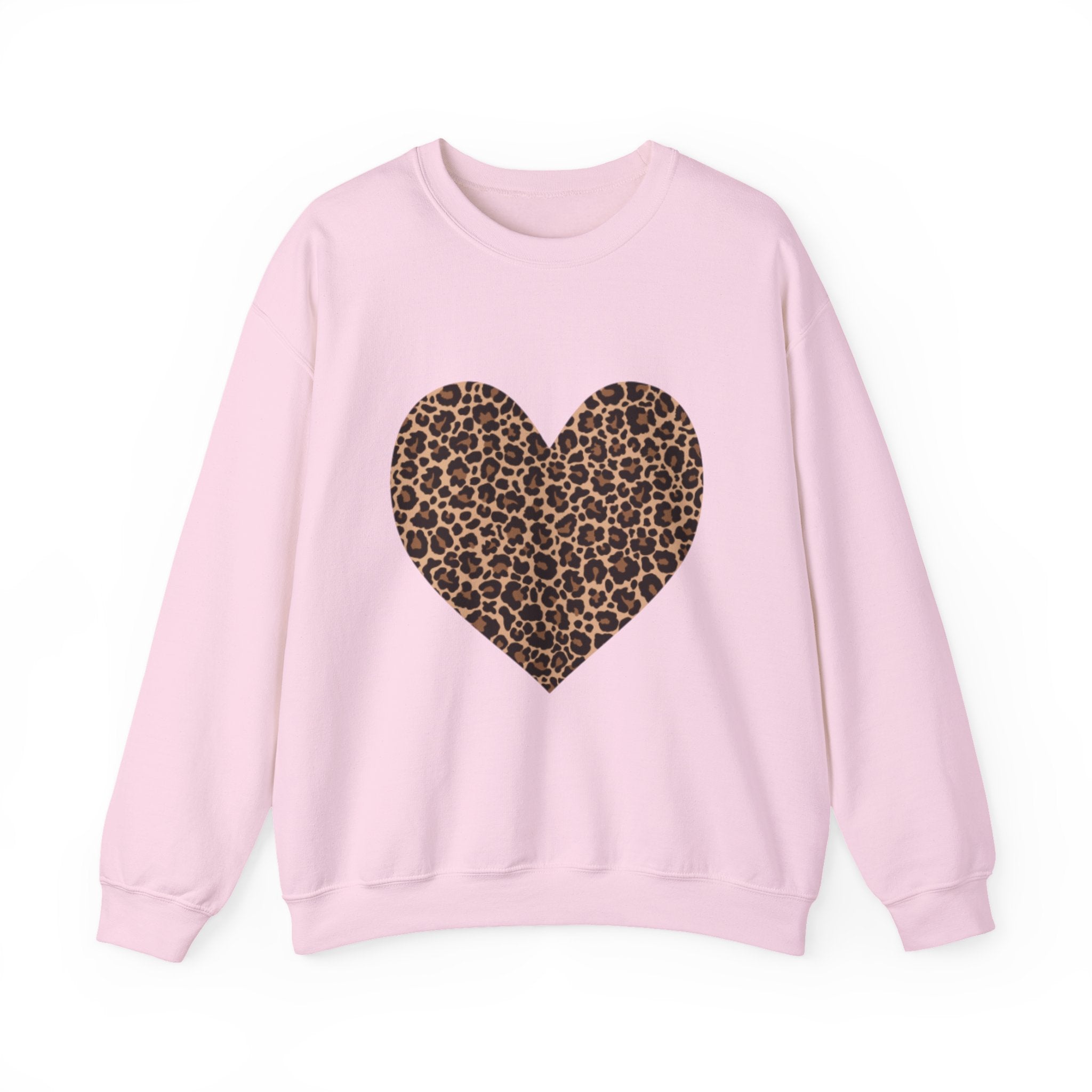 Leopard Heart Crewneck Sweatshirt