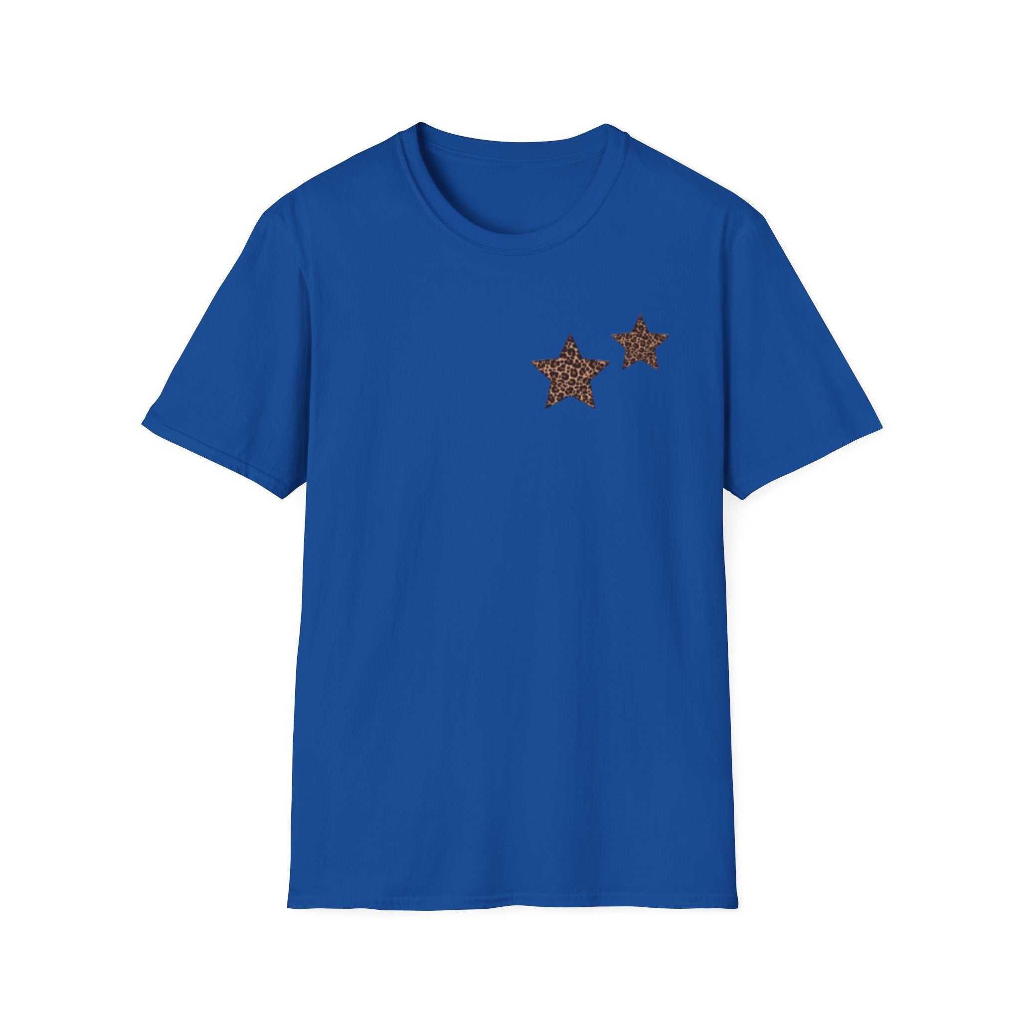 Leopard Star T‑Shirt — Animal Print Stars Graphic Tee