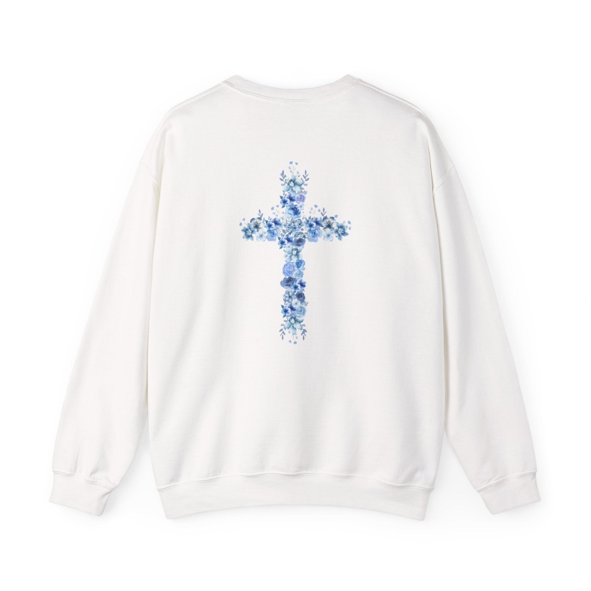 Blue Floral Cross Sweatshirt