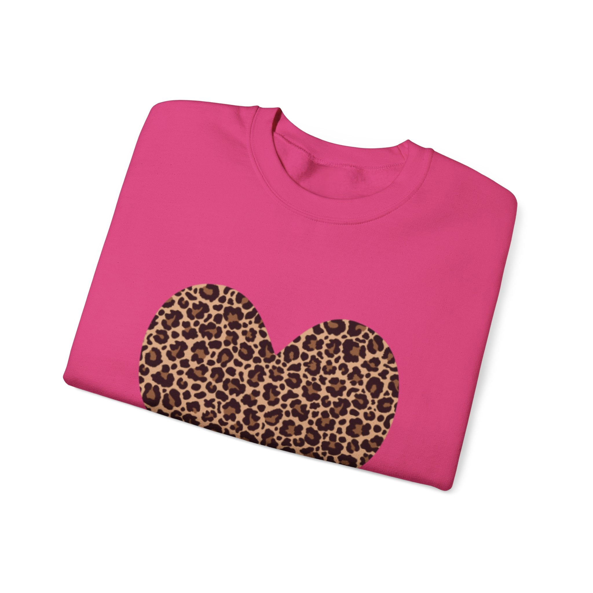 Leopard Heart Crewneck Sweatshirt