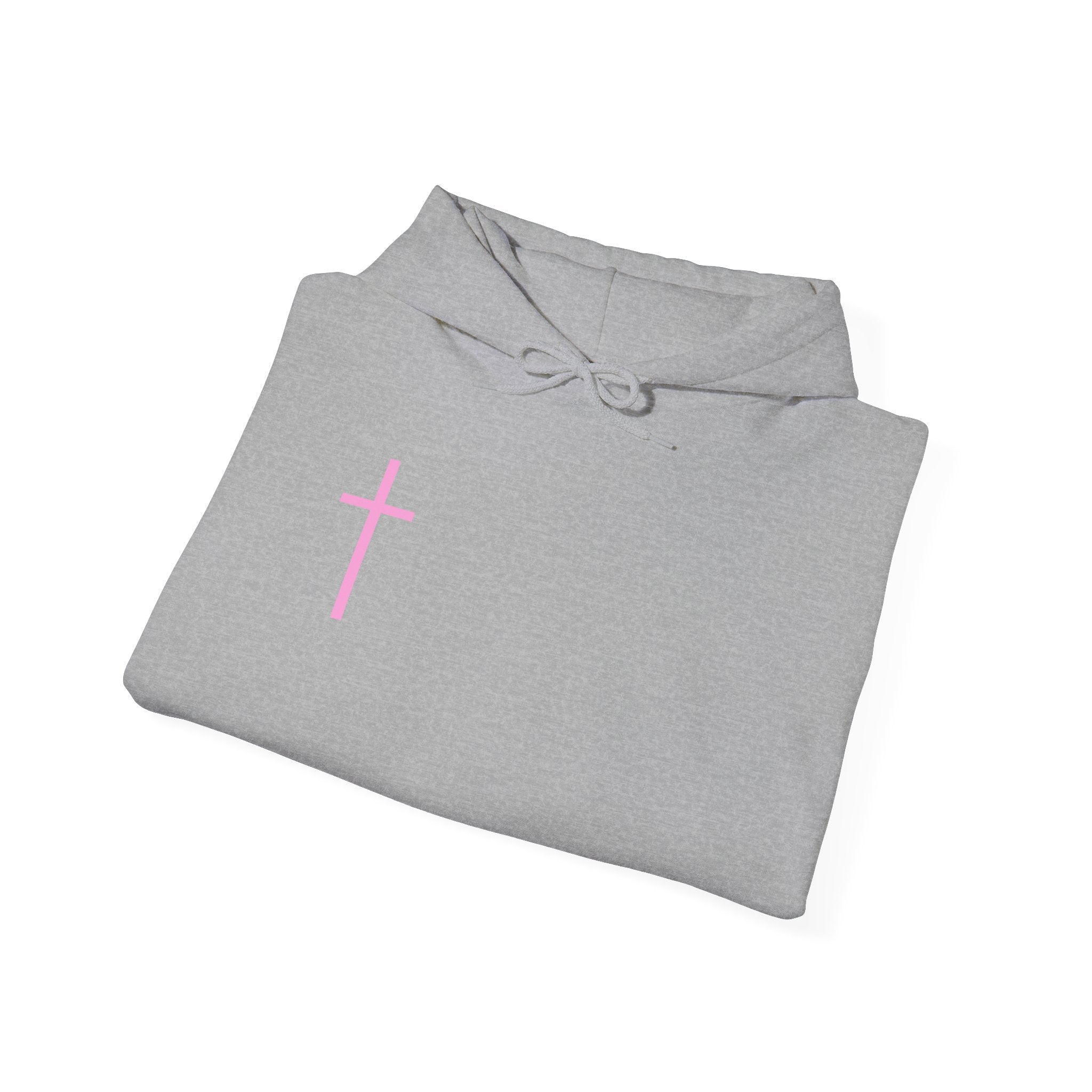 Jesus Loves You Hoodie — Pink Cross Christian Faith Pullover