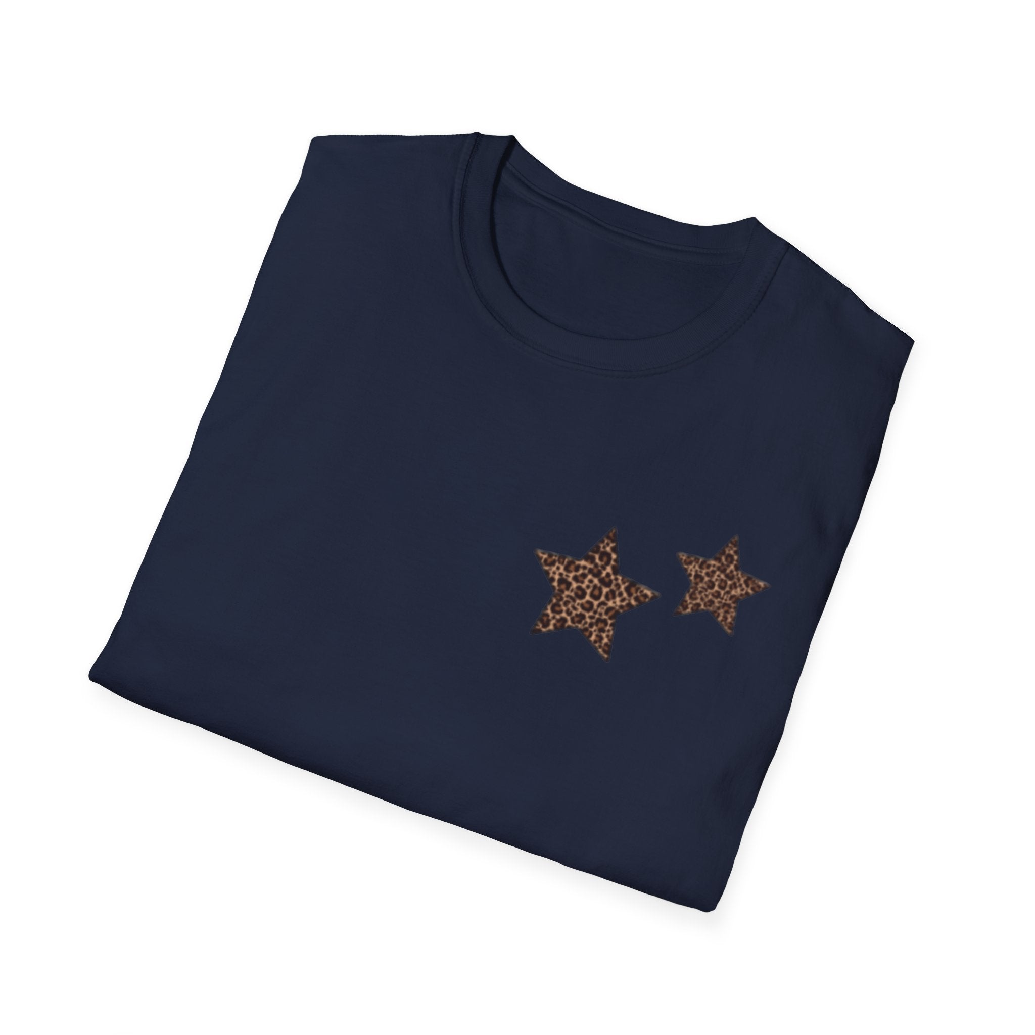 Leopard Star T‑Shirt — Animal Print Stars Graphic Tee