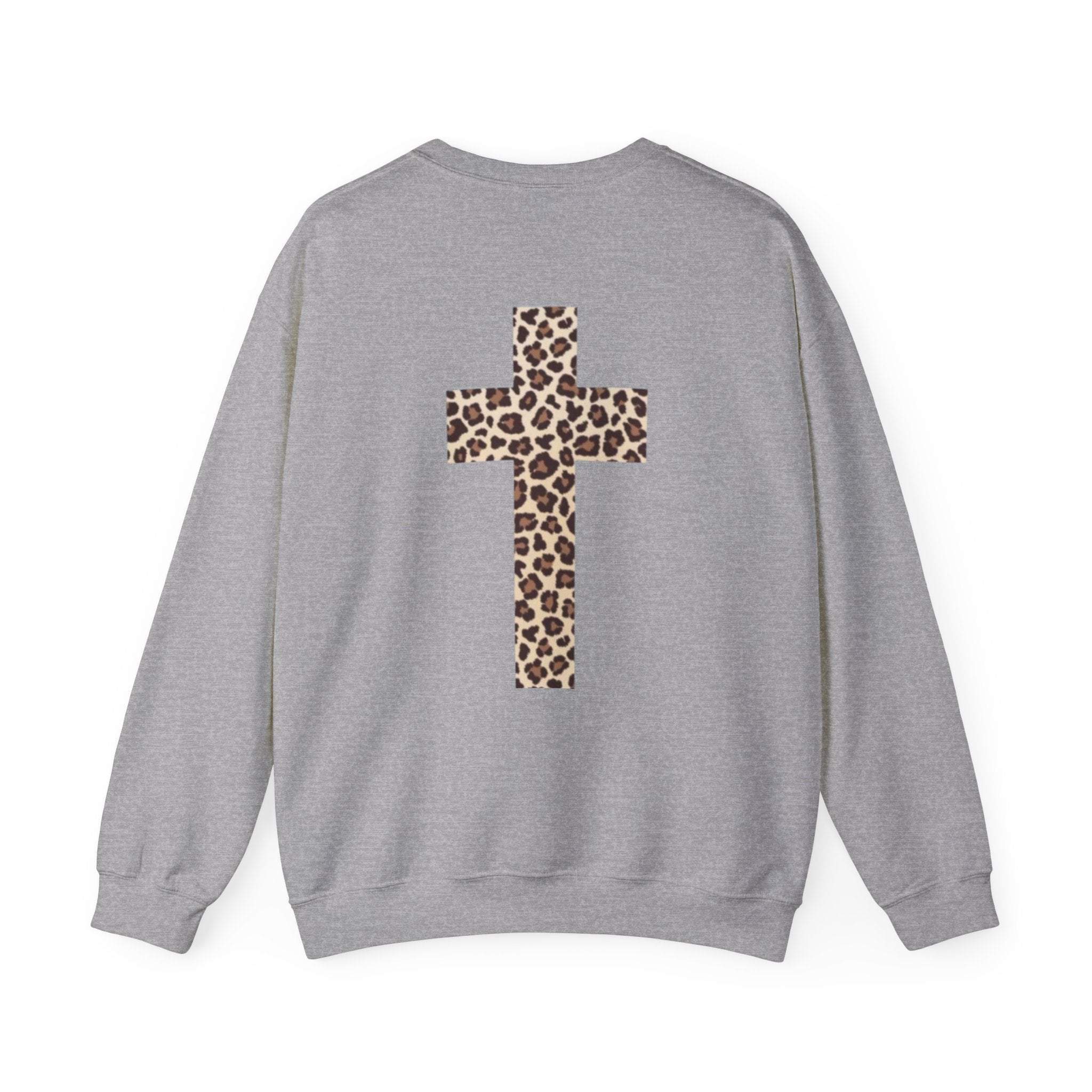 Leopard Cross Crewneck Sweatshirt
