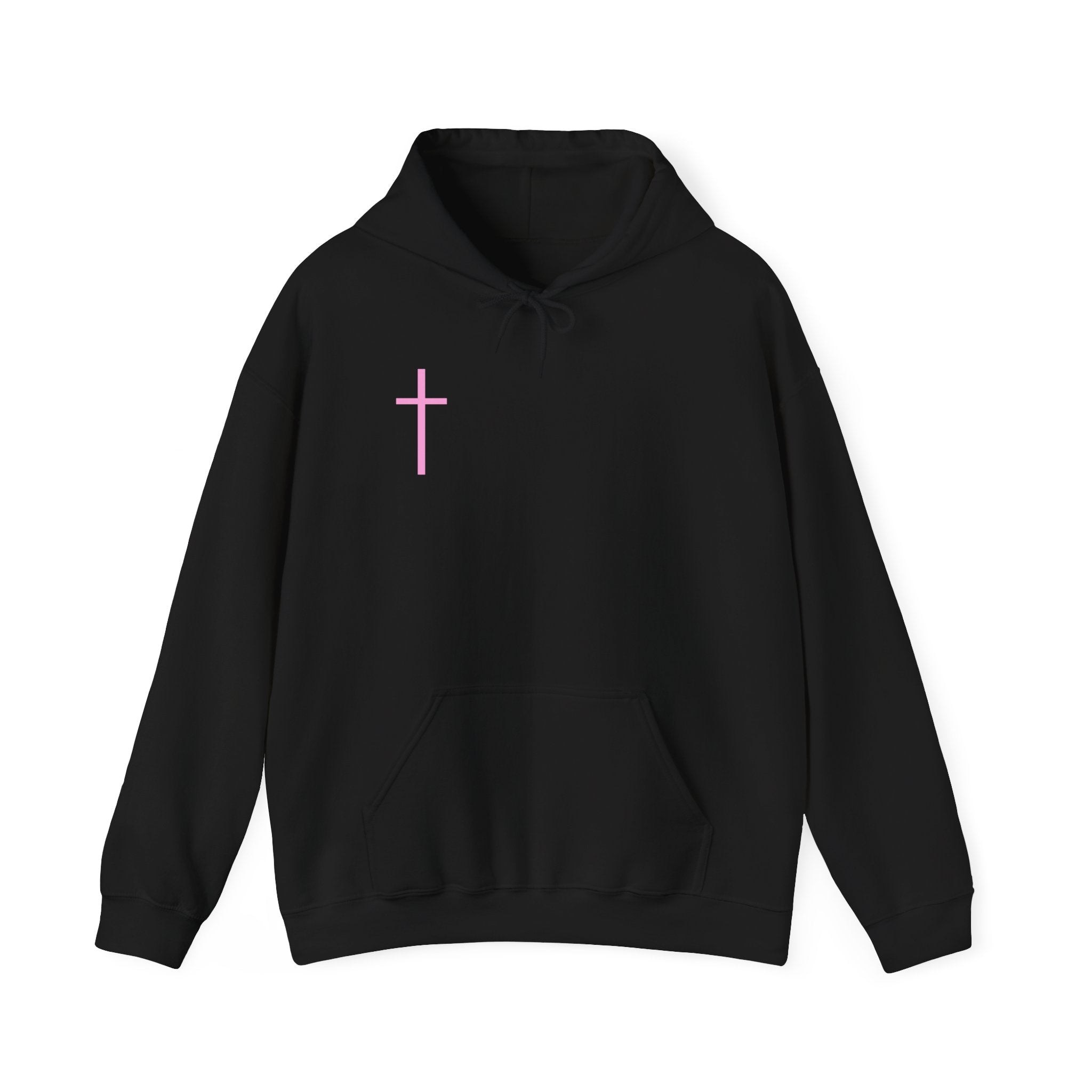 Jesus Loves You Hoodie — Pink Cross Christian Faith Pullover