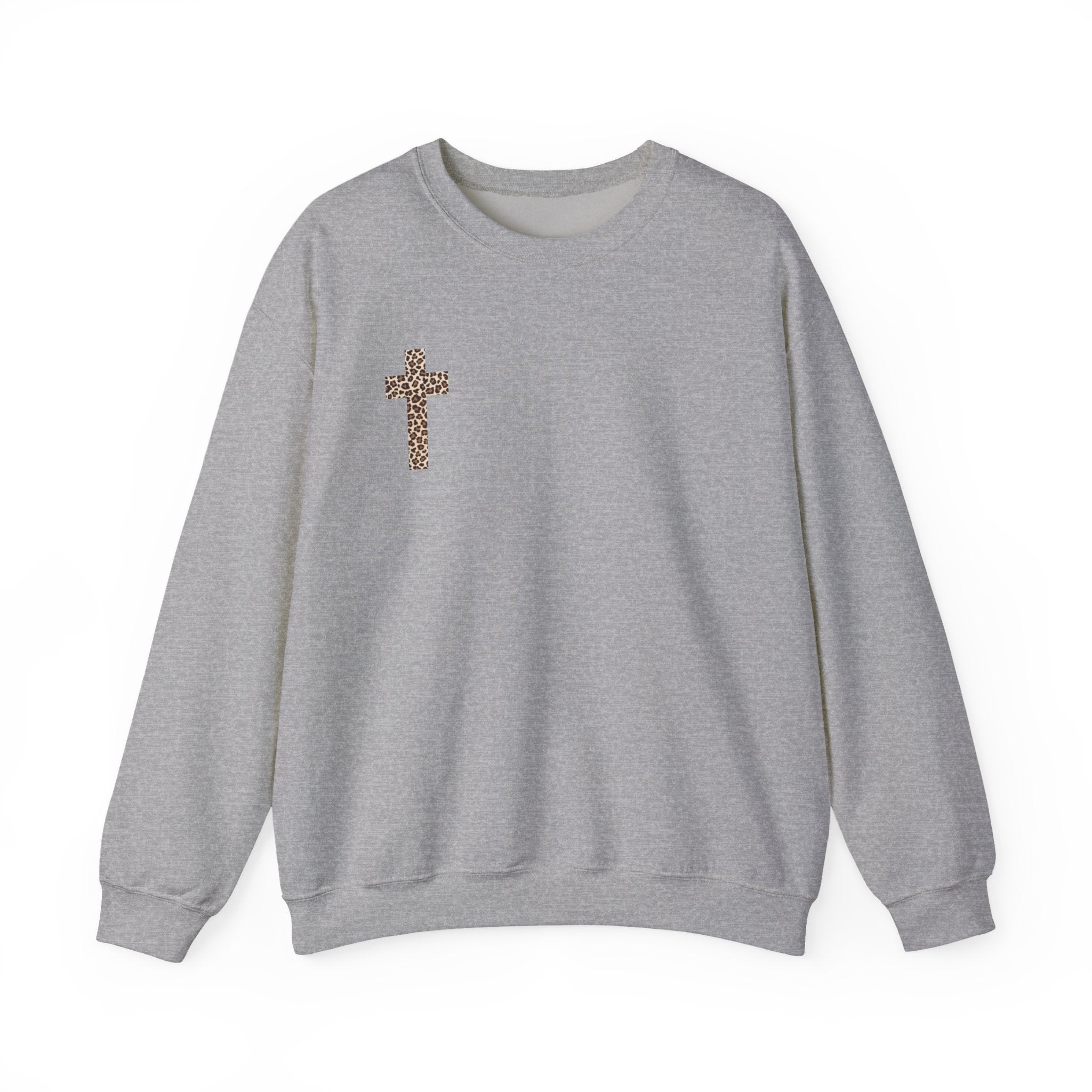 Leopard Cross Crewneck Sweatshirt