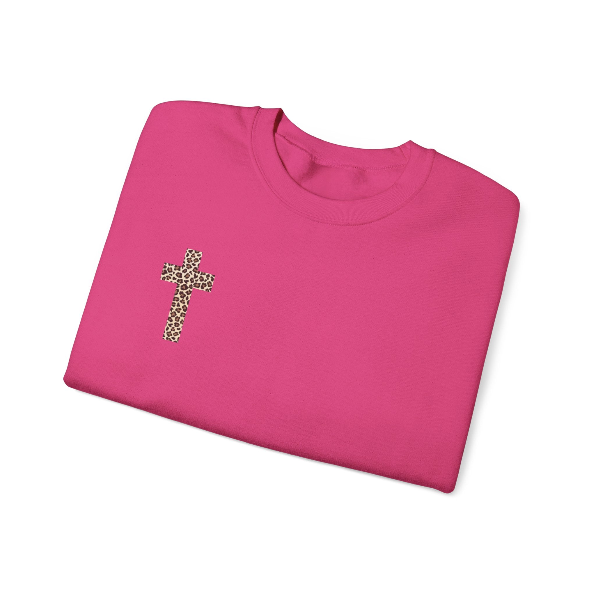 Leopard Cross Crewneck Sweatshirt