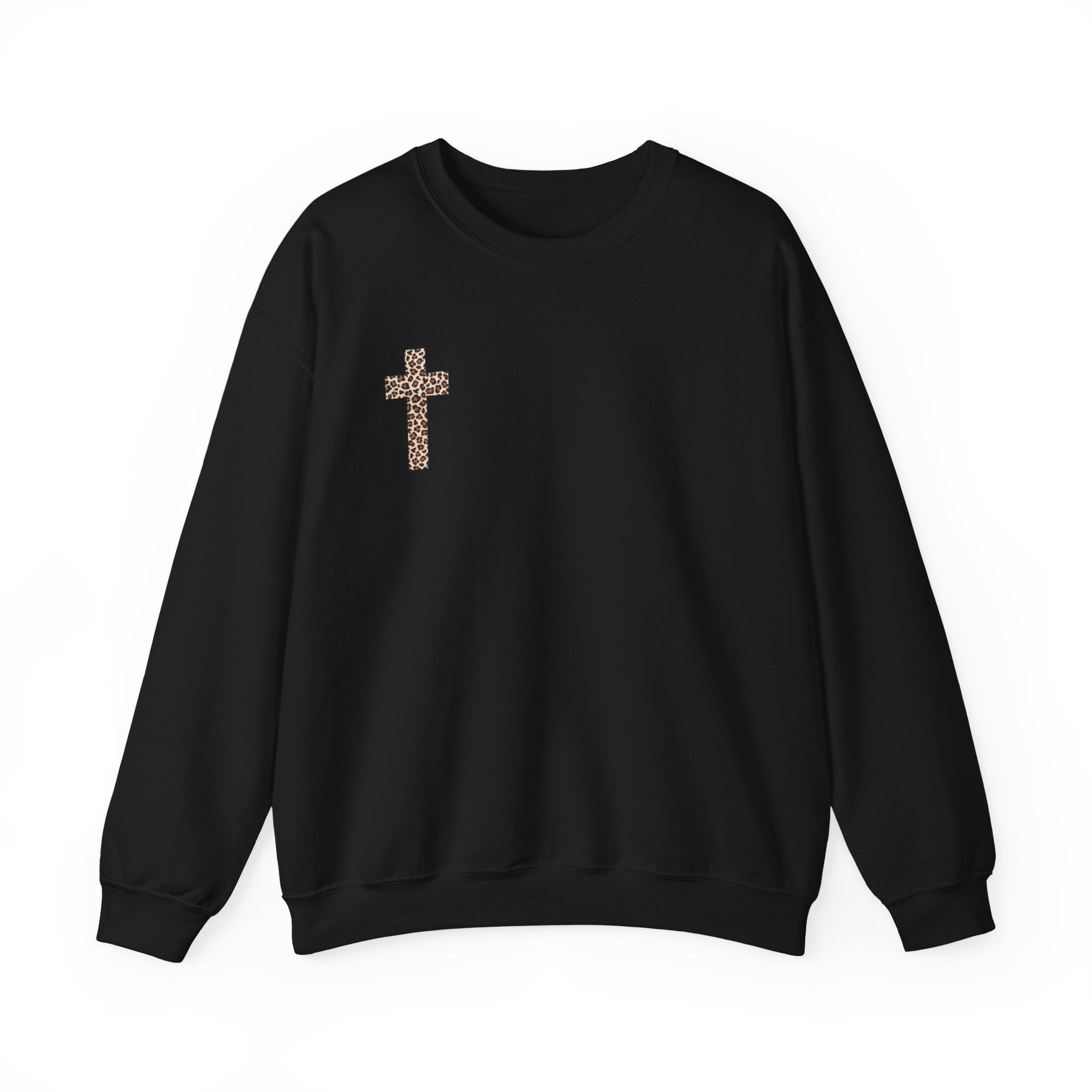 Leopard Cross Crewneck Sweatshirt