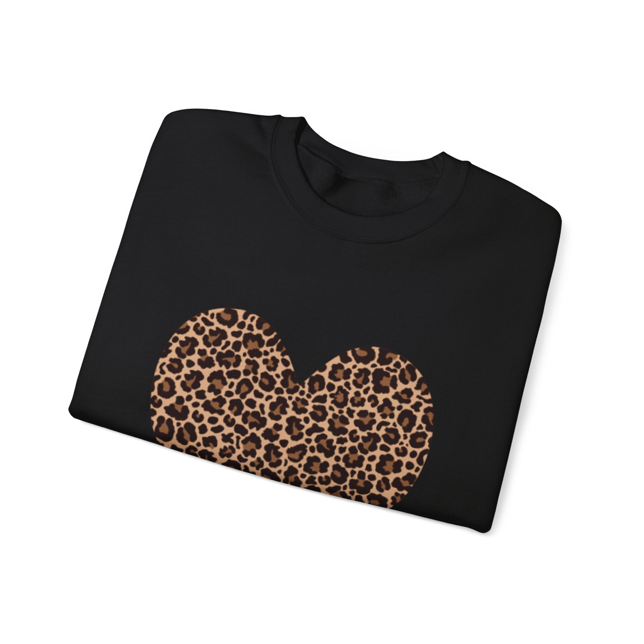 Leopard Heart Crewneck Sweatshirt