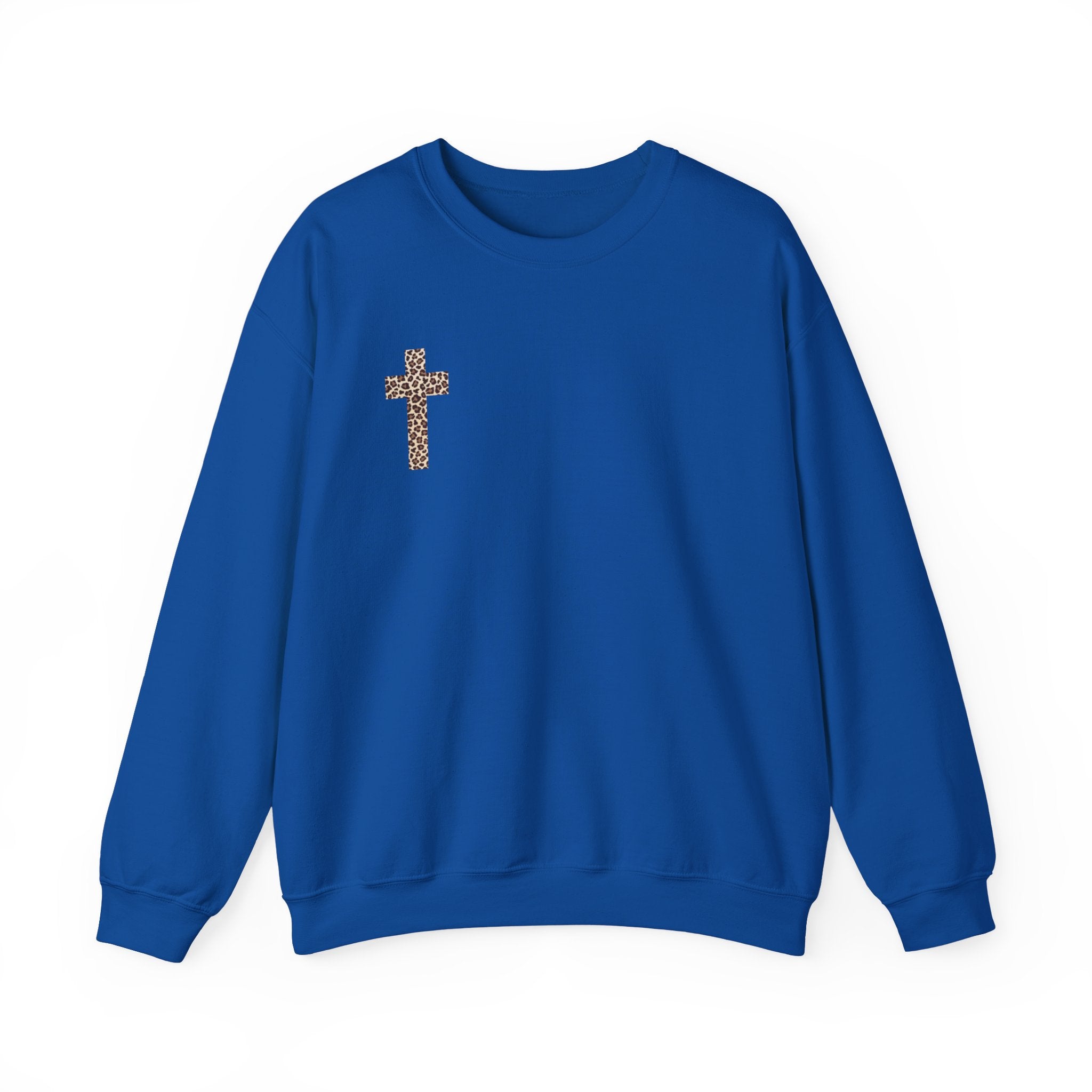 Leopard Cross Crewneck Sweatshirt
