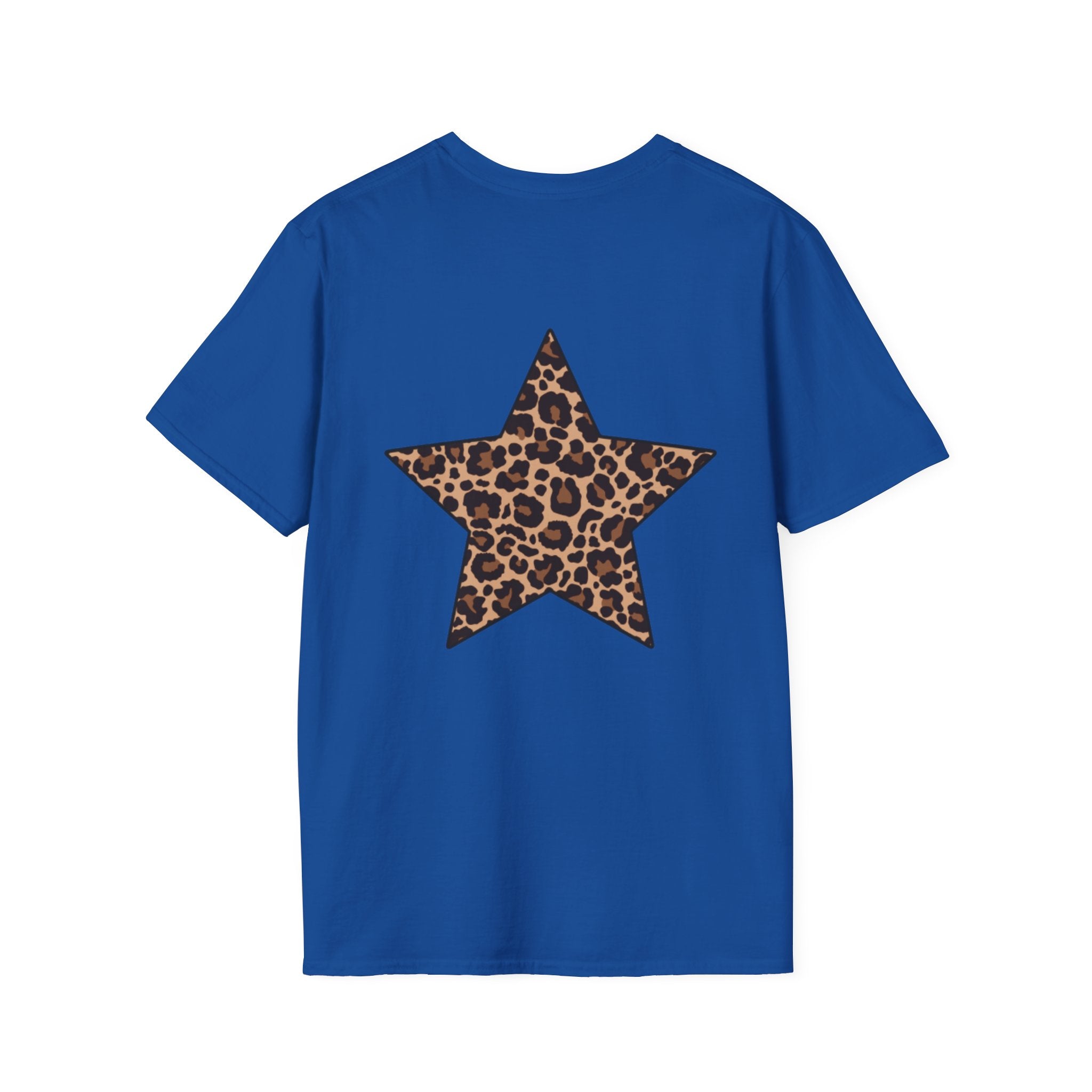 Leopard Star T‑Shirt — Animal Print Stars Graphic Tee