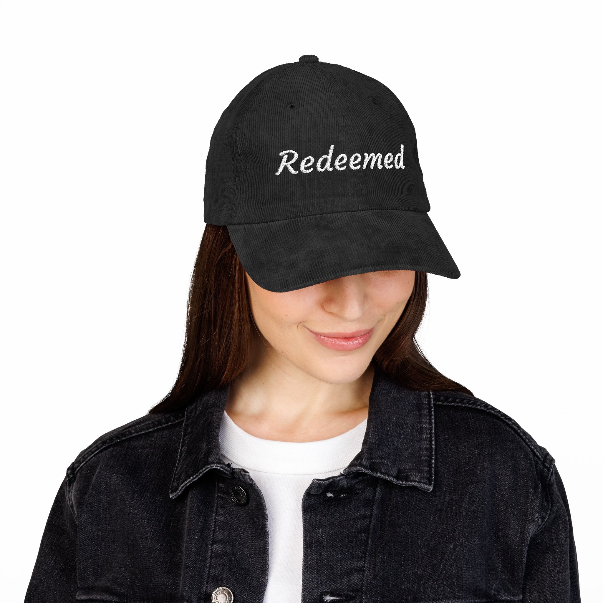 Redeemed Embroidered Corduroy Cap