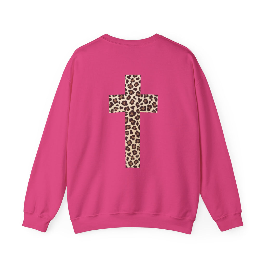 Leopard Cross Crewneck Sweatshirt