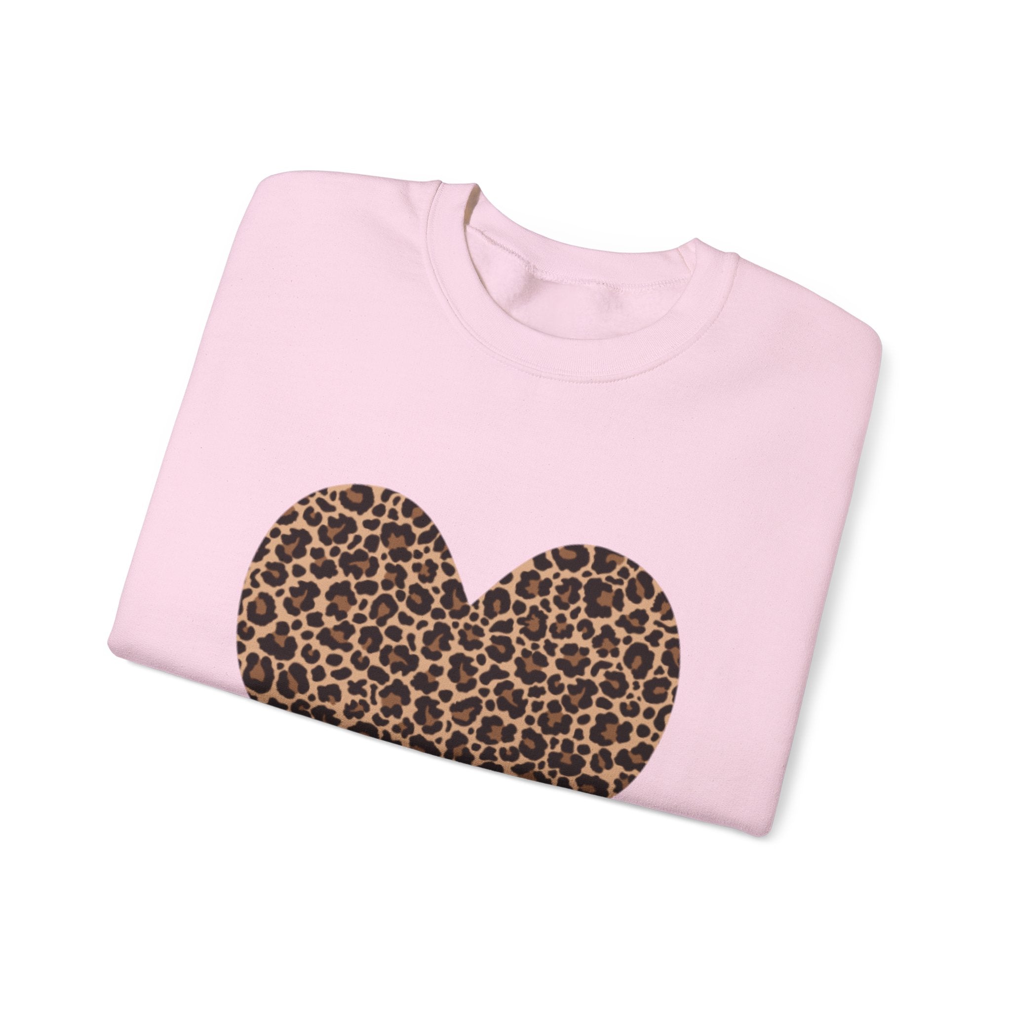 Leopard Heart Crewneck Sweatshirt