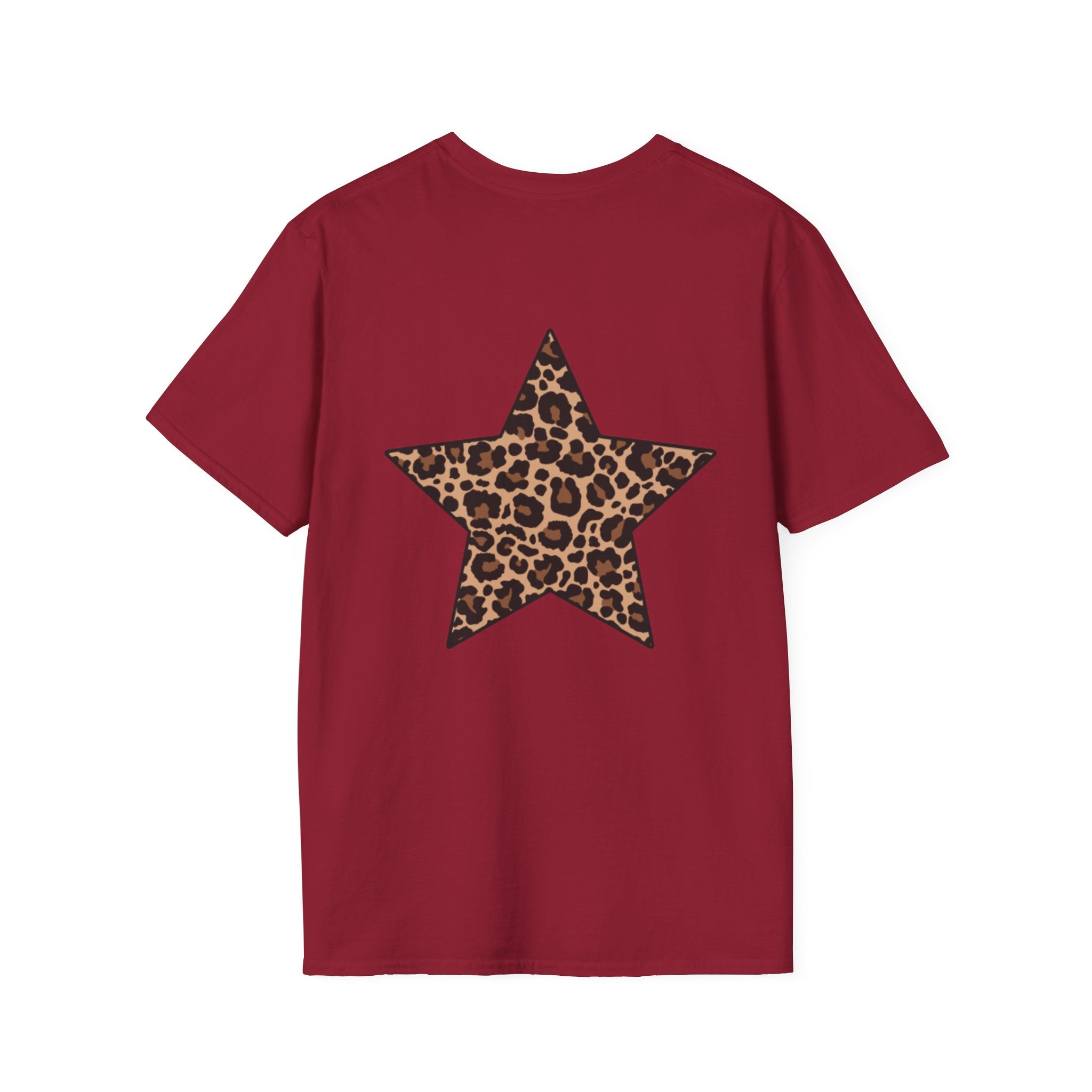 Leopard Star T‑Shirt — Animal Print Stars Graphic Tee