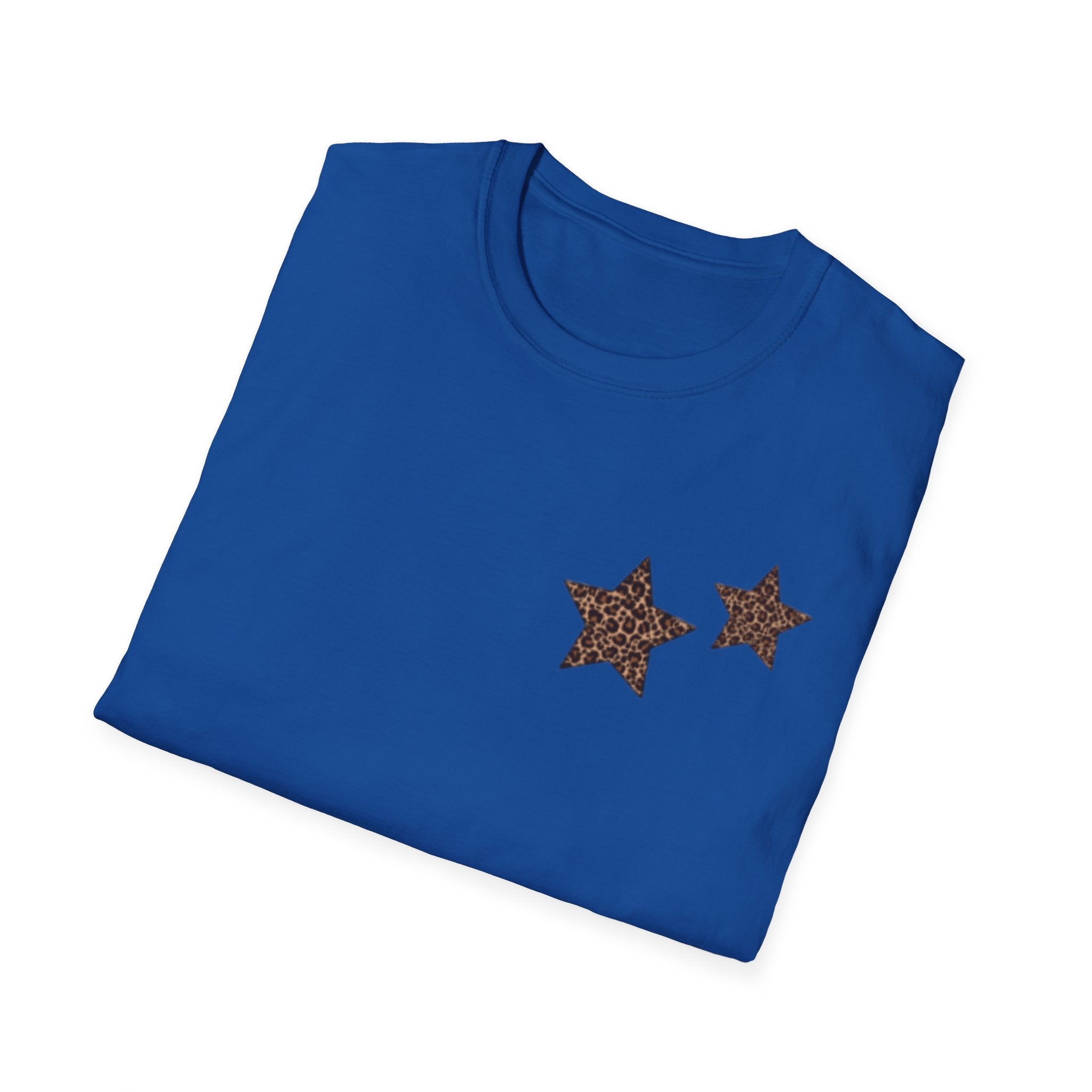 Leopard Star T‑Shirt — Animal Print Stars Graphic Tee