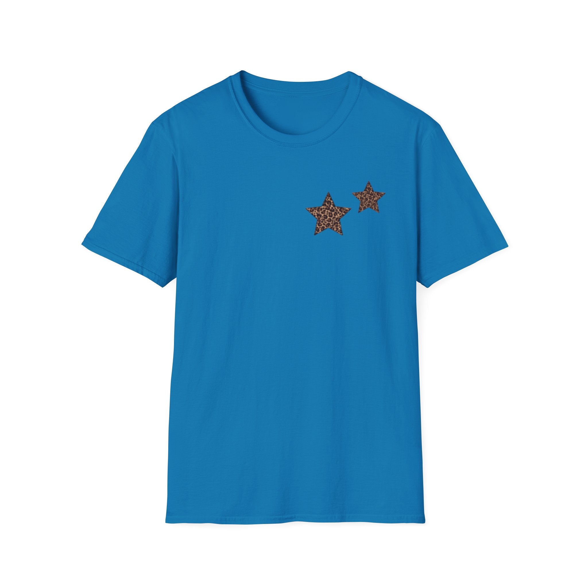 Leopard Star T‑Shirt — Animal Print Stars Graphic Tee
